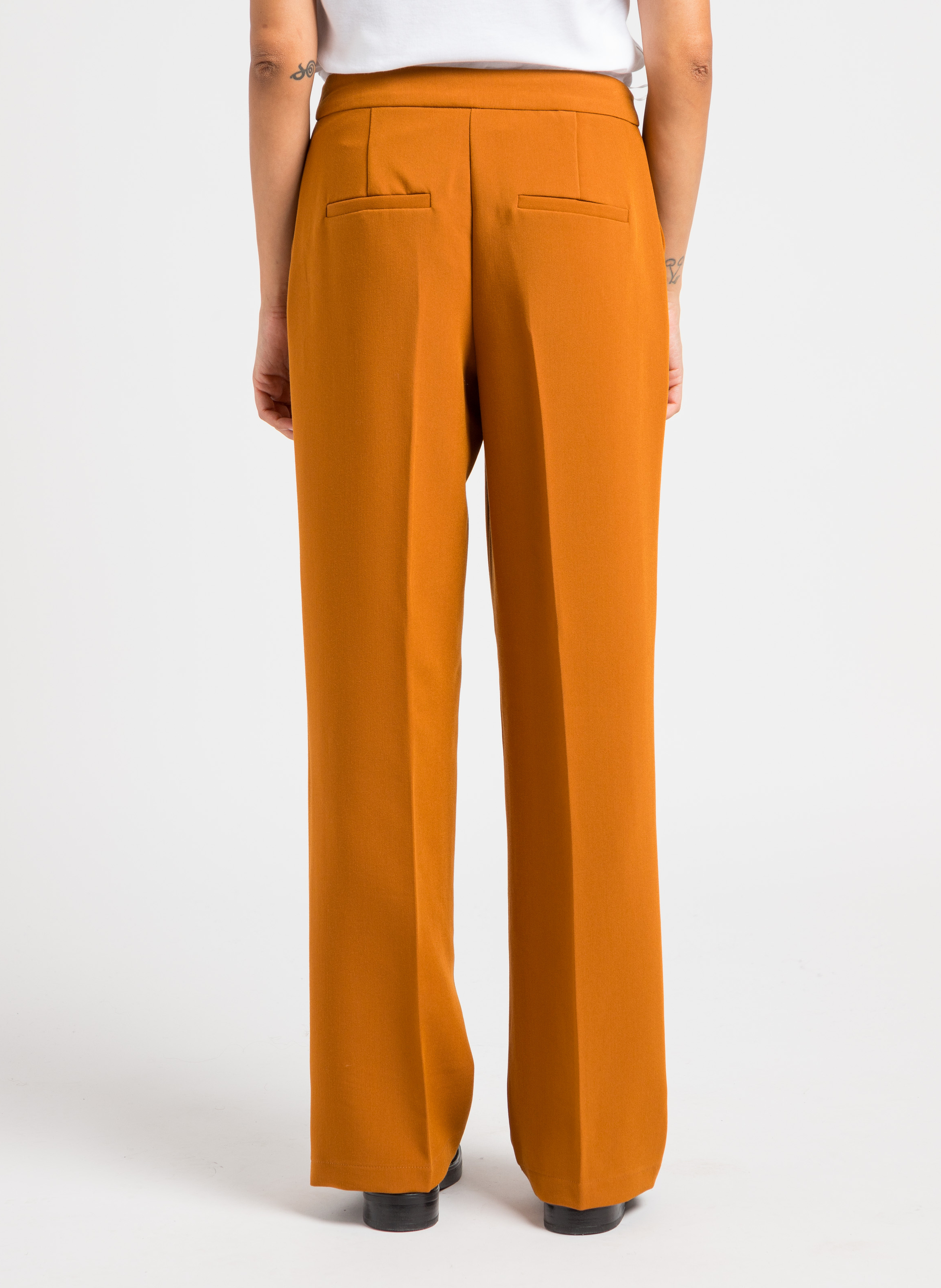 Pantalon à pinces large VILA Marron