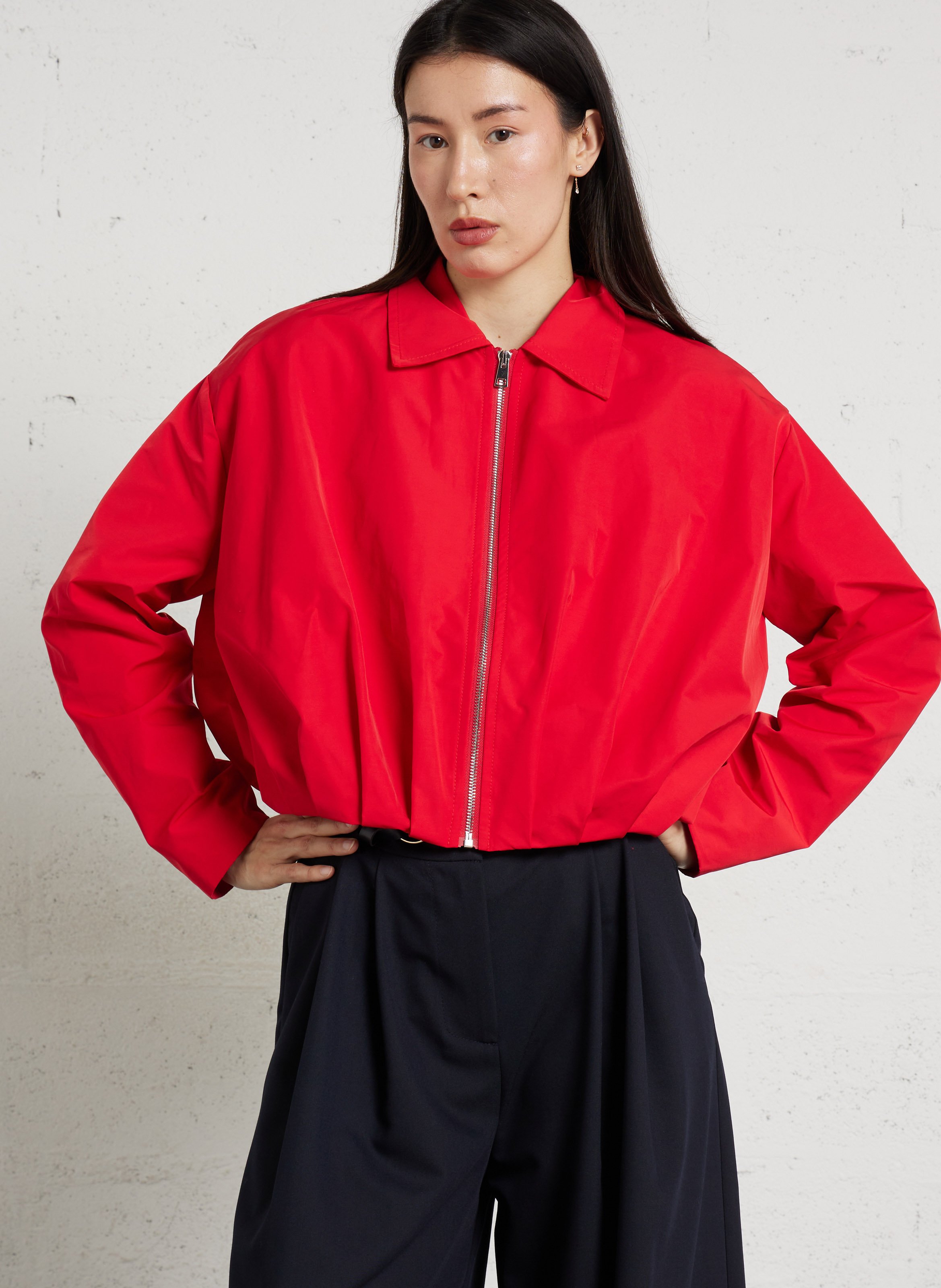 Recht jasje met klassieke kraag IMPERIAL Rood