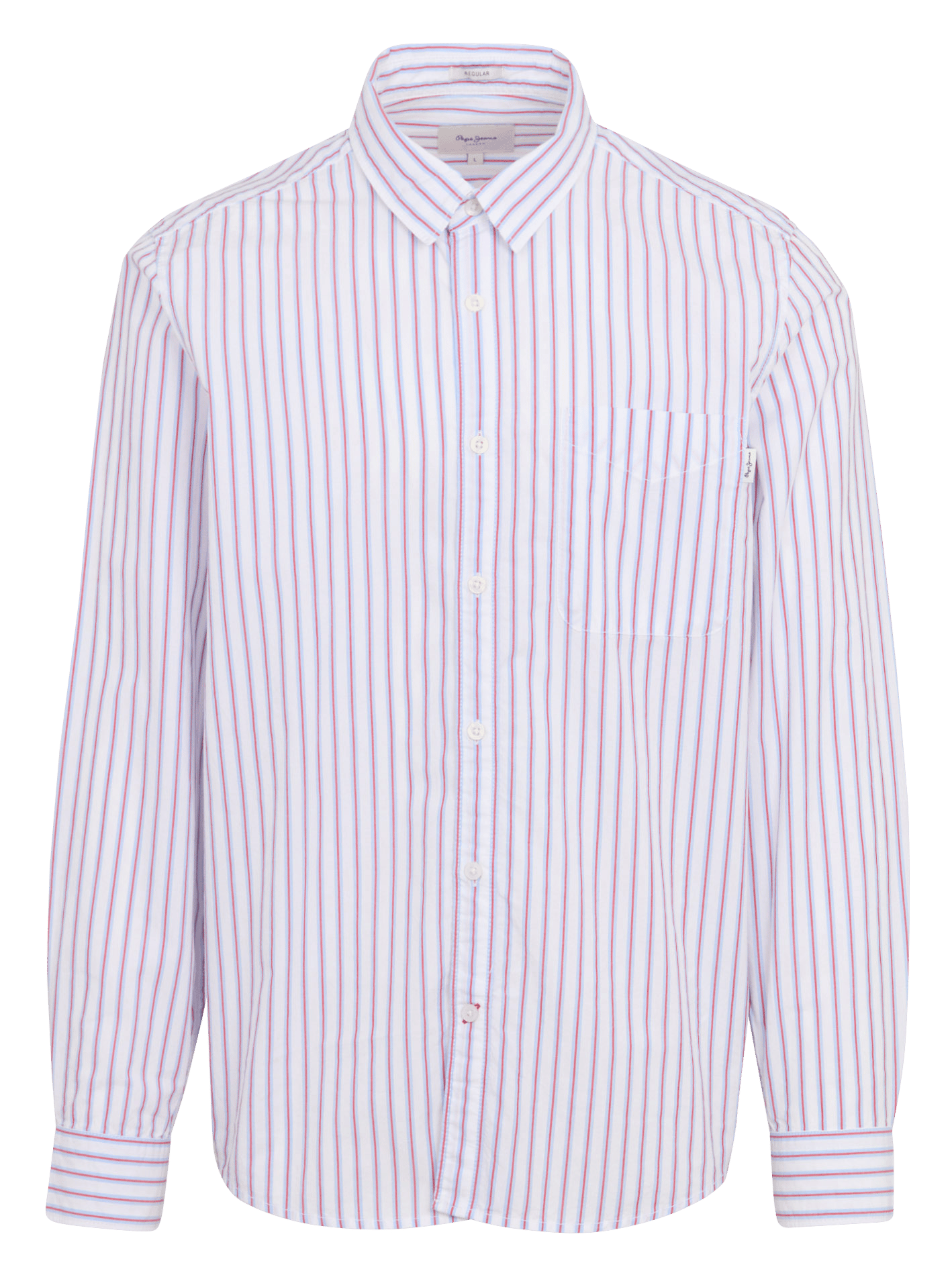 Regular-Fit Hemd mit klassischem Streifenmuster aus Baumwolle PEPE JEANS Weiss