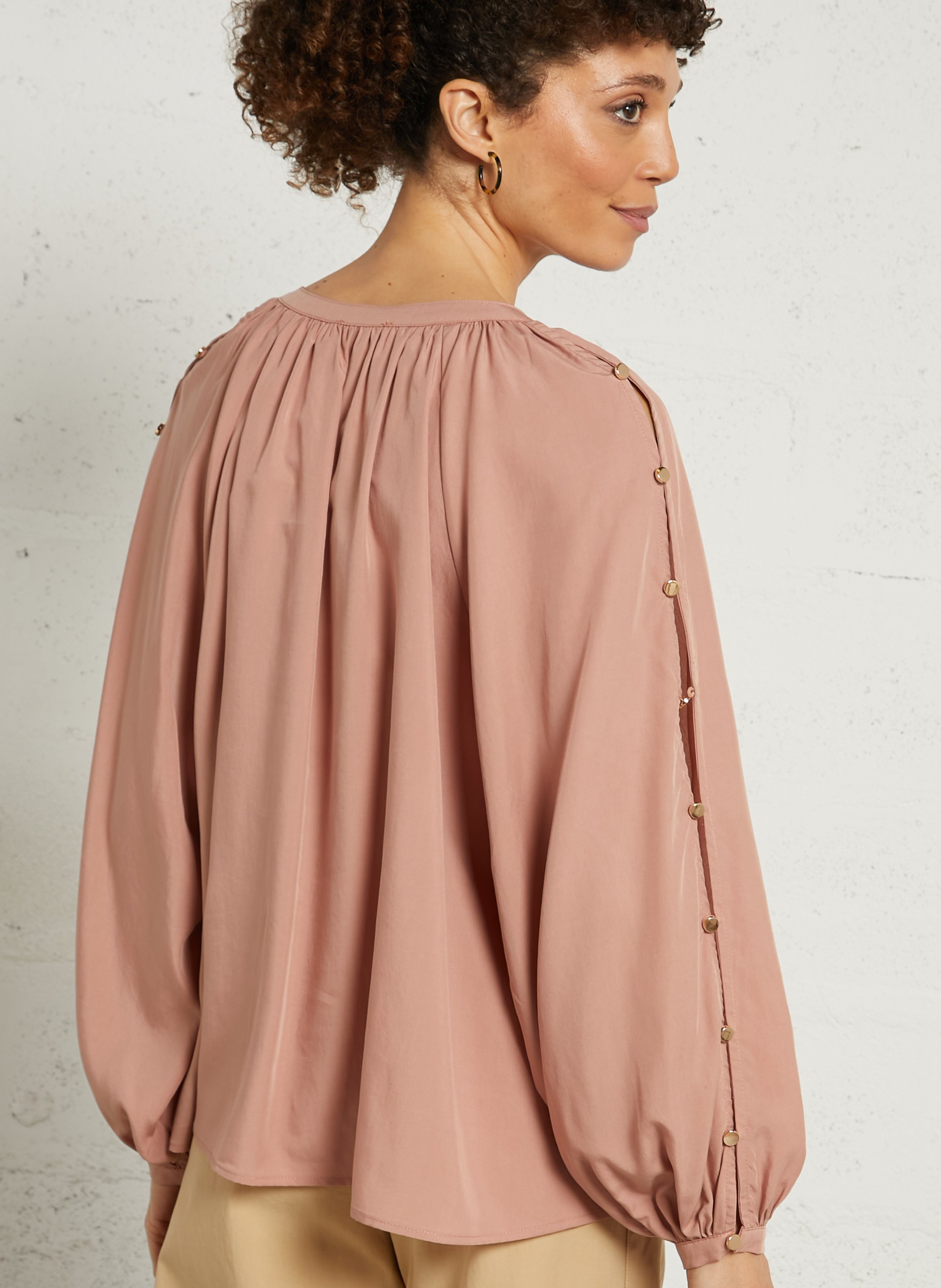 Oversized blouse with button details LA PETITE ETOILE Pink