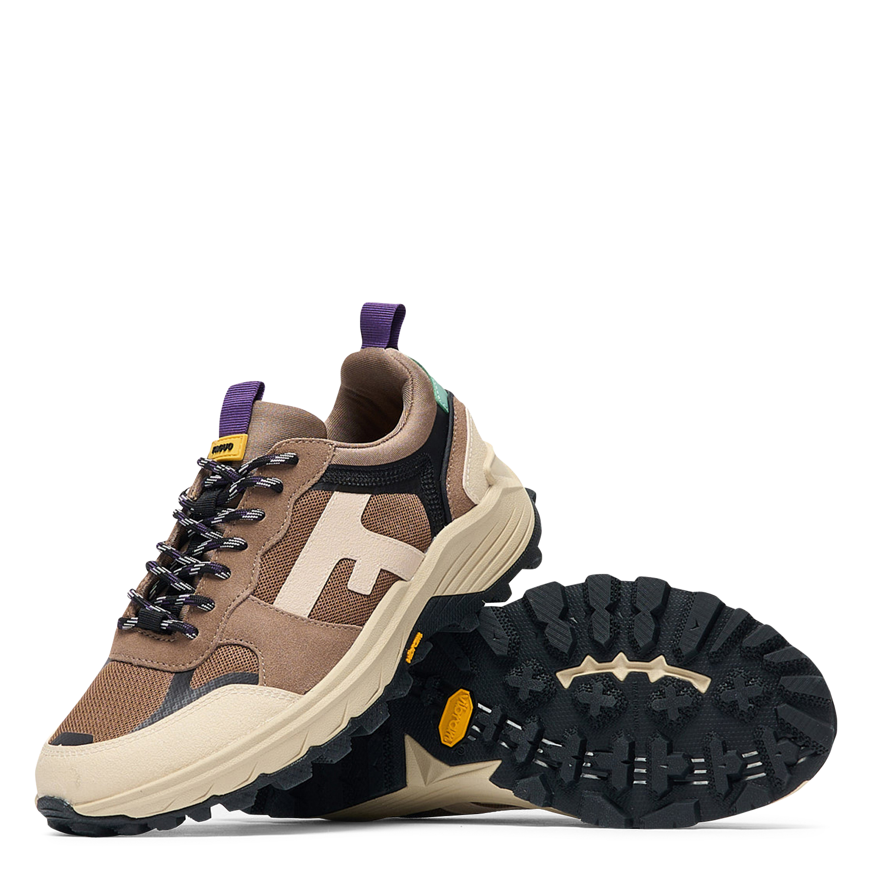 Baskets basses compensées FAGUO Marron