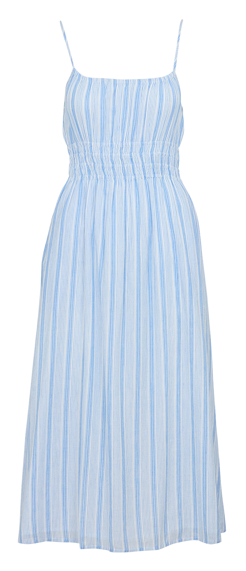 Robe midi évasée en coton PETITE MENDIGOTE Bleu
