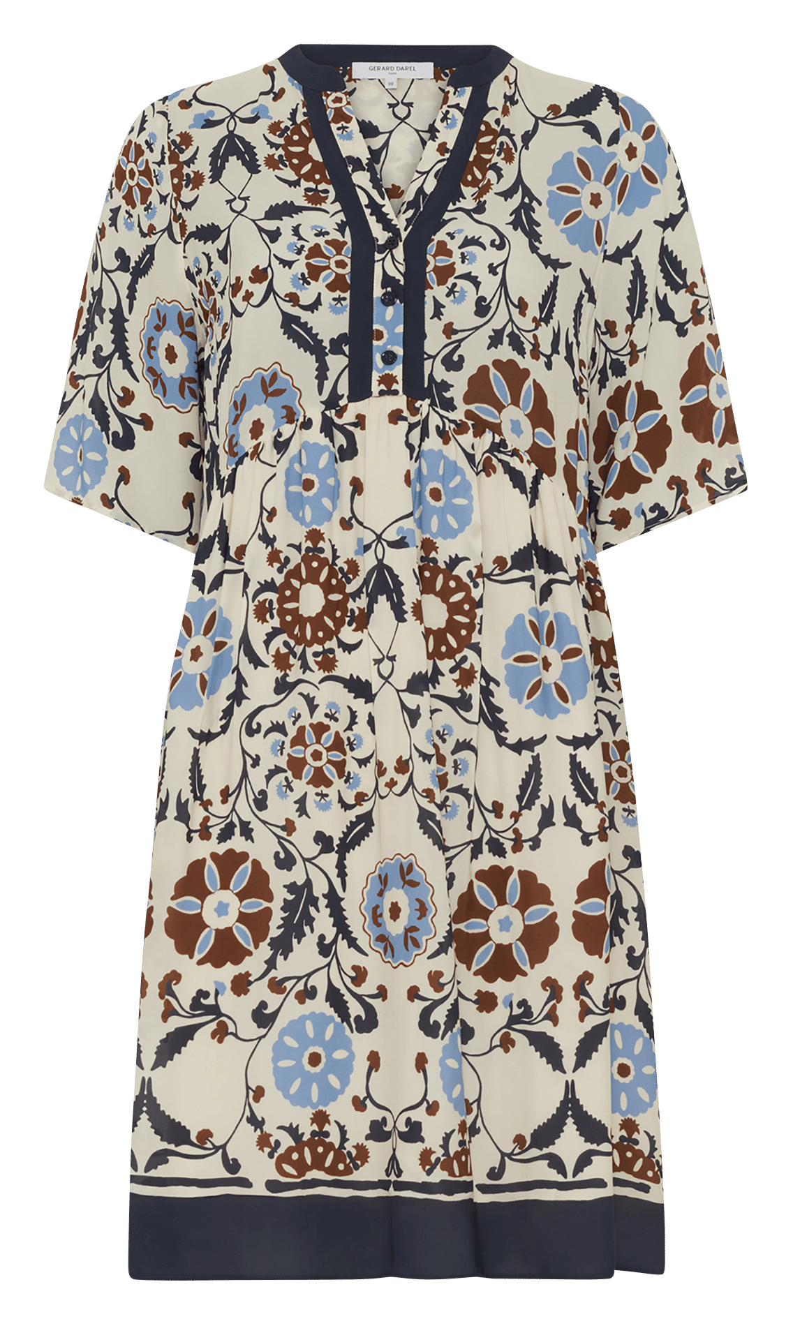 Kurzkleid aus Viskose-Mix GERARD DAREL Beige