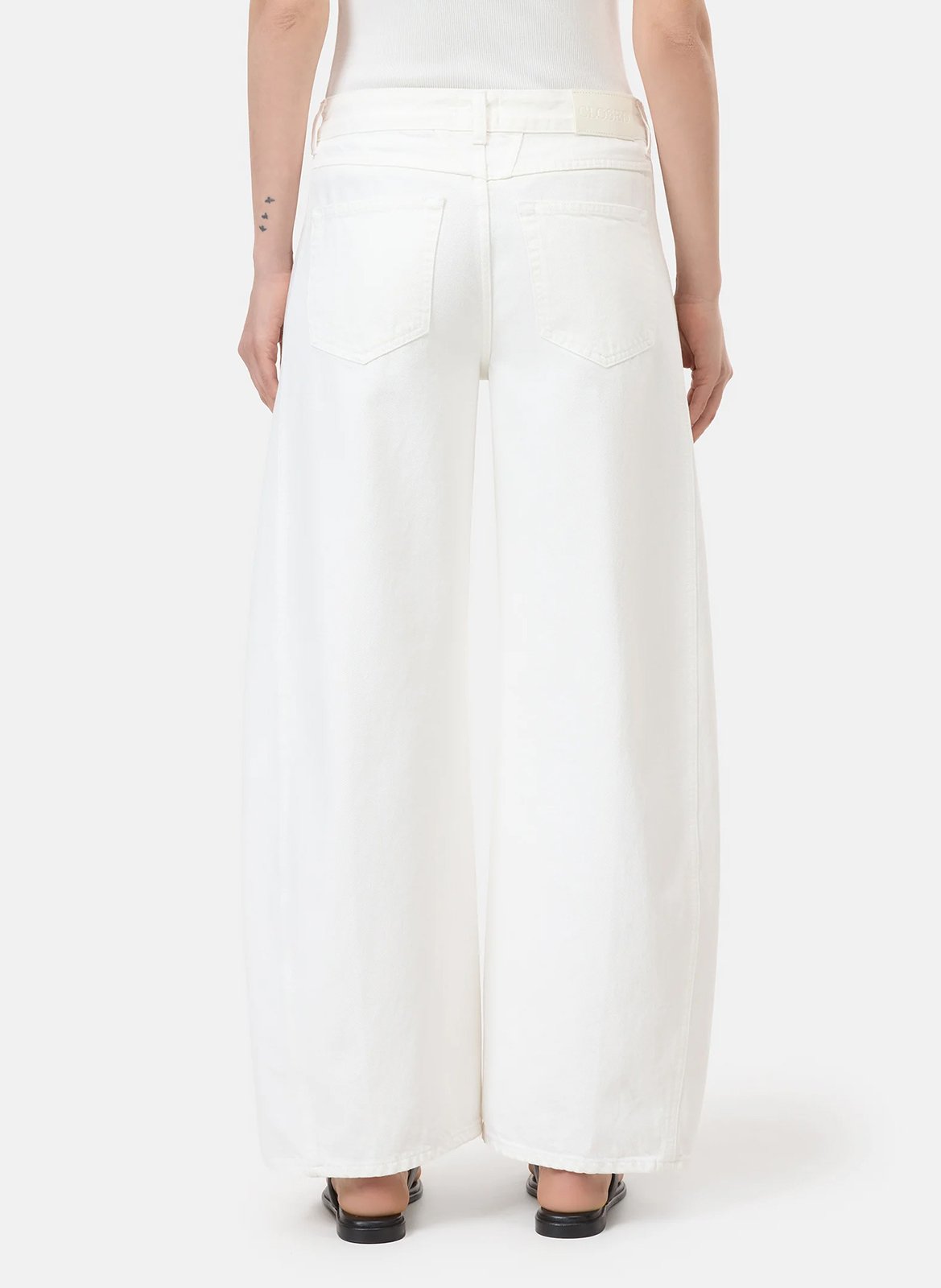 Wide cotton trousers  CLOSED Beige