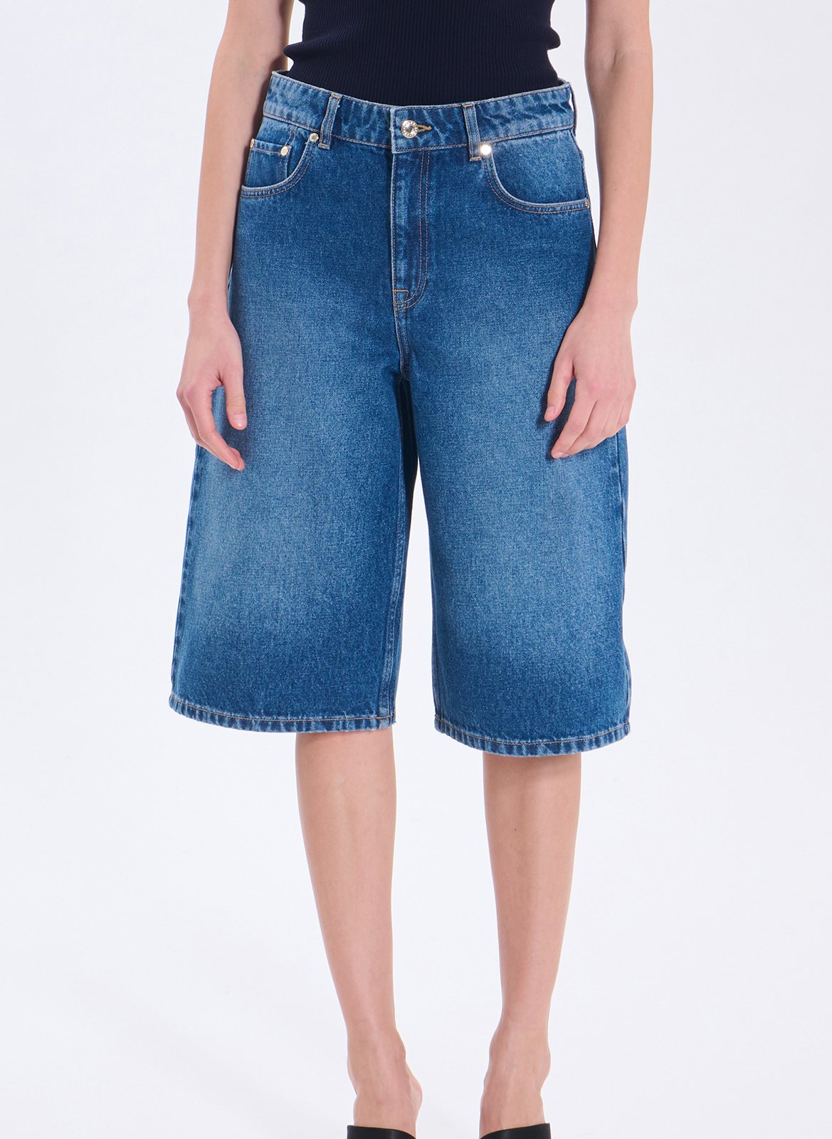 Bermuda droit en coton ZAPA Bleu