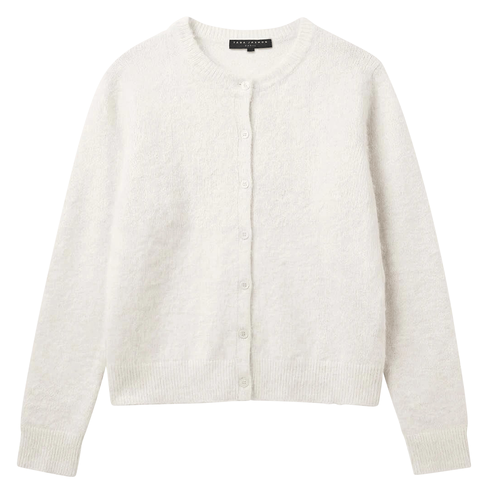 Gilet droit col rond en alpaga mélangé TARA JARMON