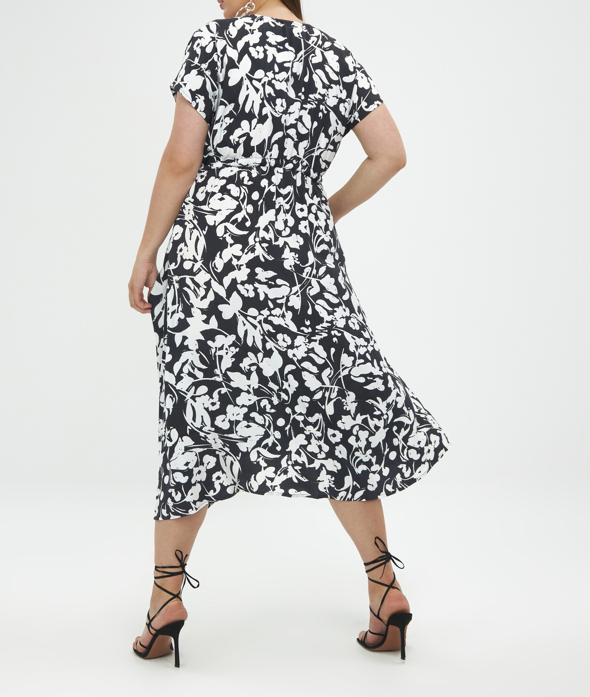 Robe midi col V imprimé floral MAT FASHION Multicolore