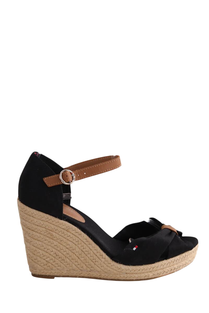 Faux leather sandals TOMMY HILFIGER - SECONDE MAIN Black