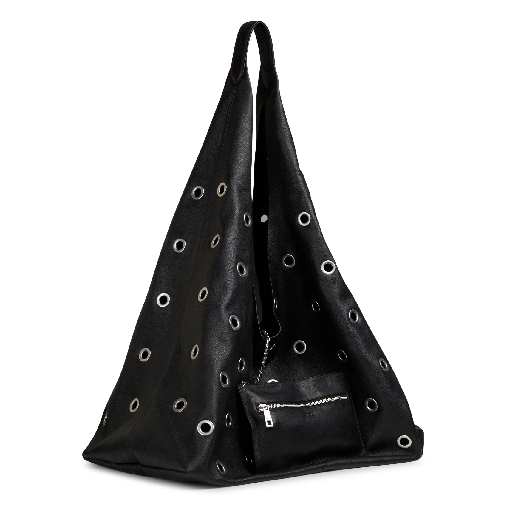 Bolso al hombro de piel IKKS Negro