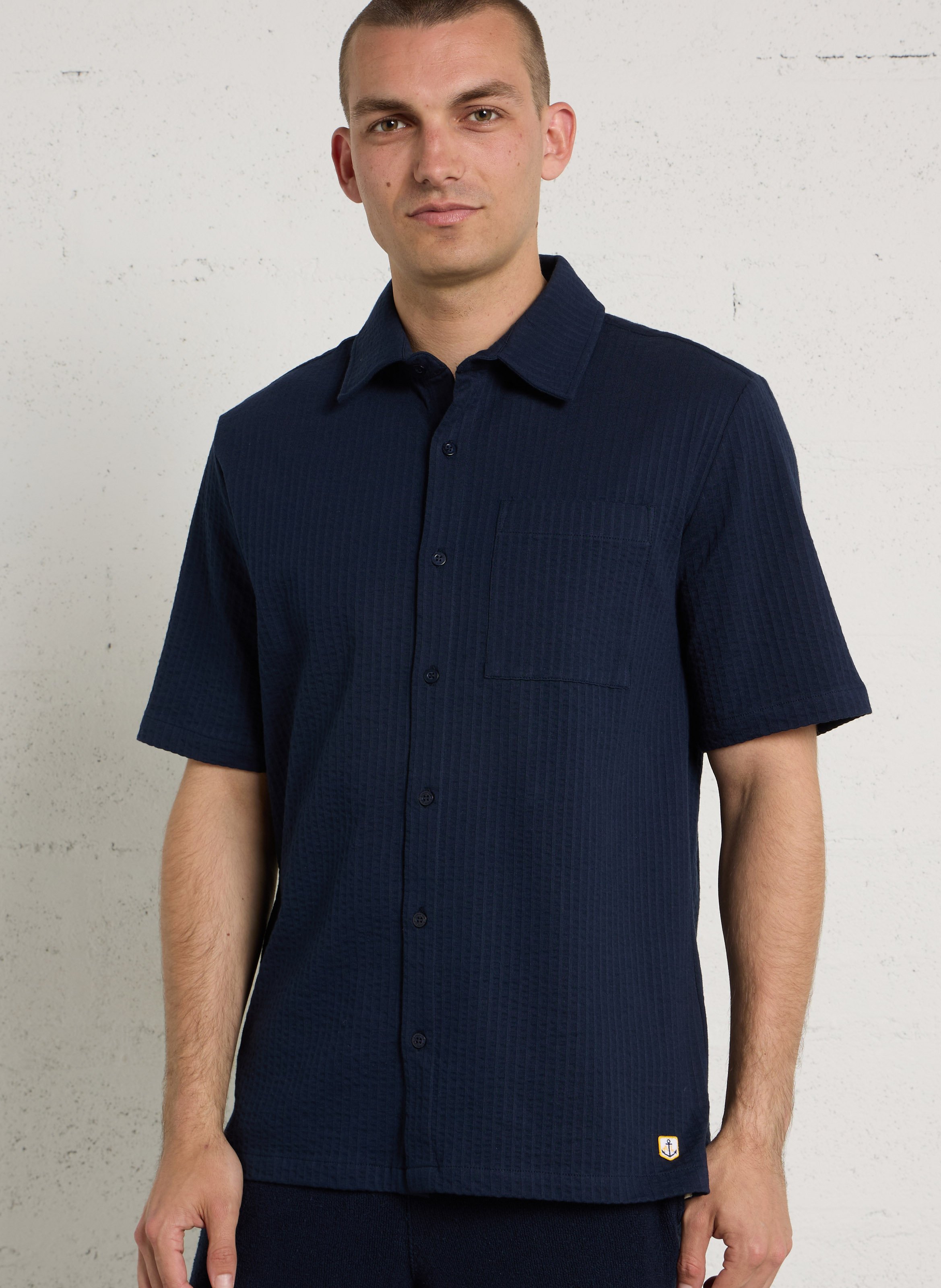Chemise droite col classique en coton ARMOR LUX