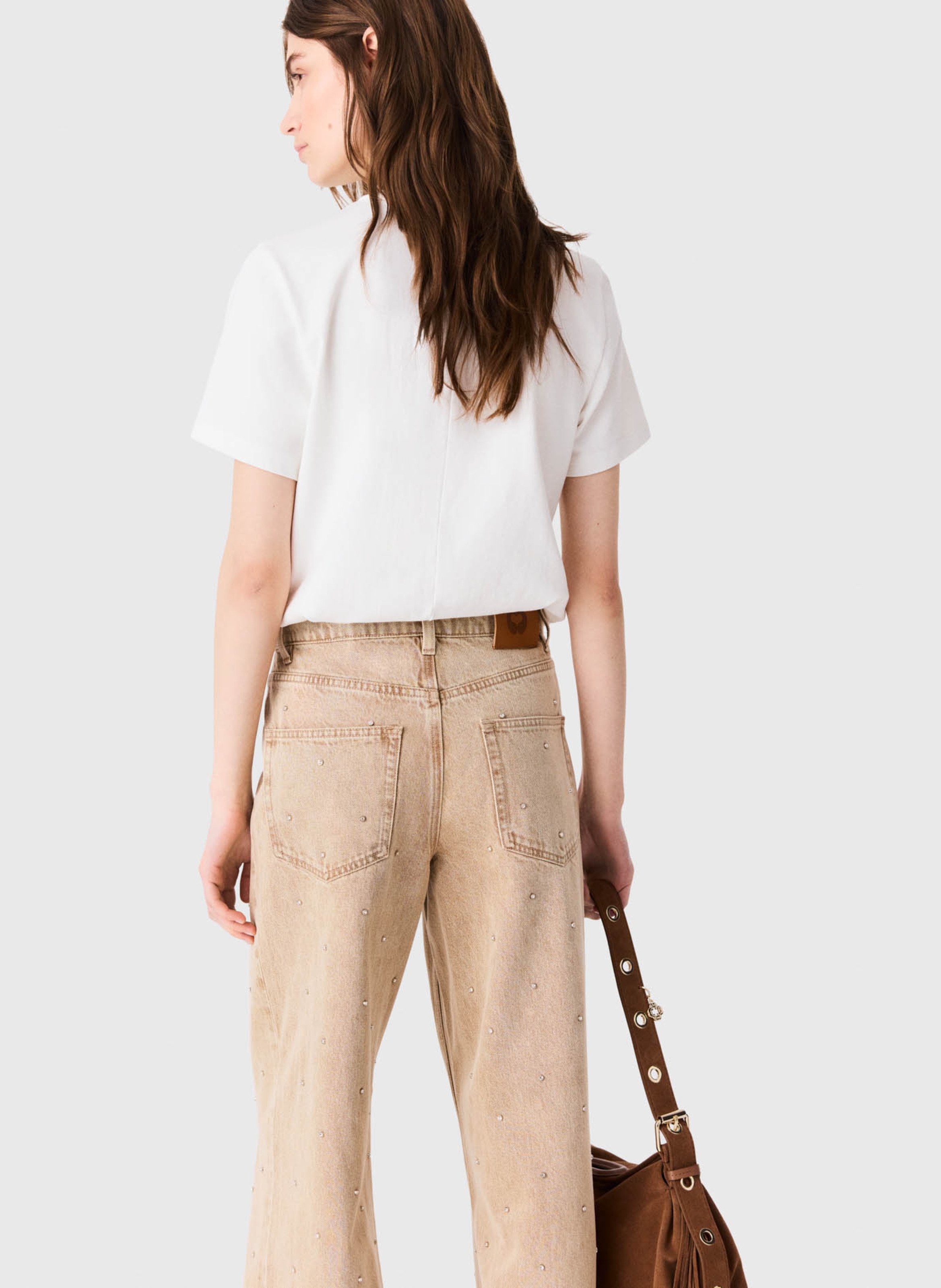Straight-cut cotton T-shirt MAJE White