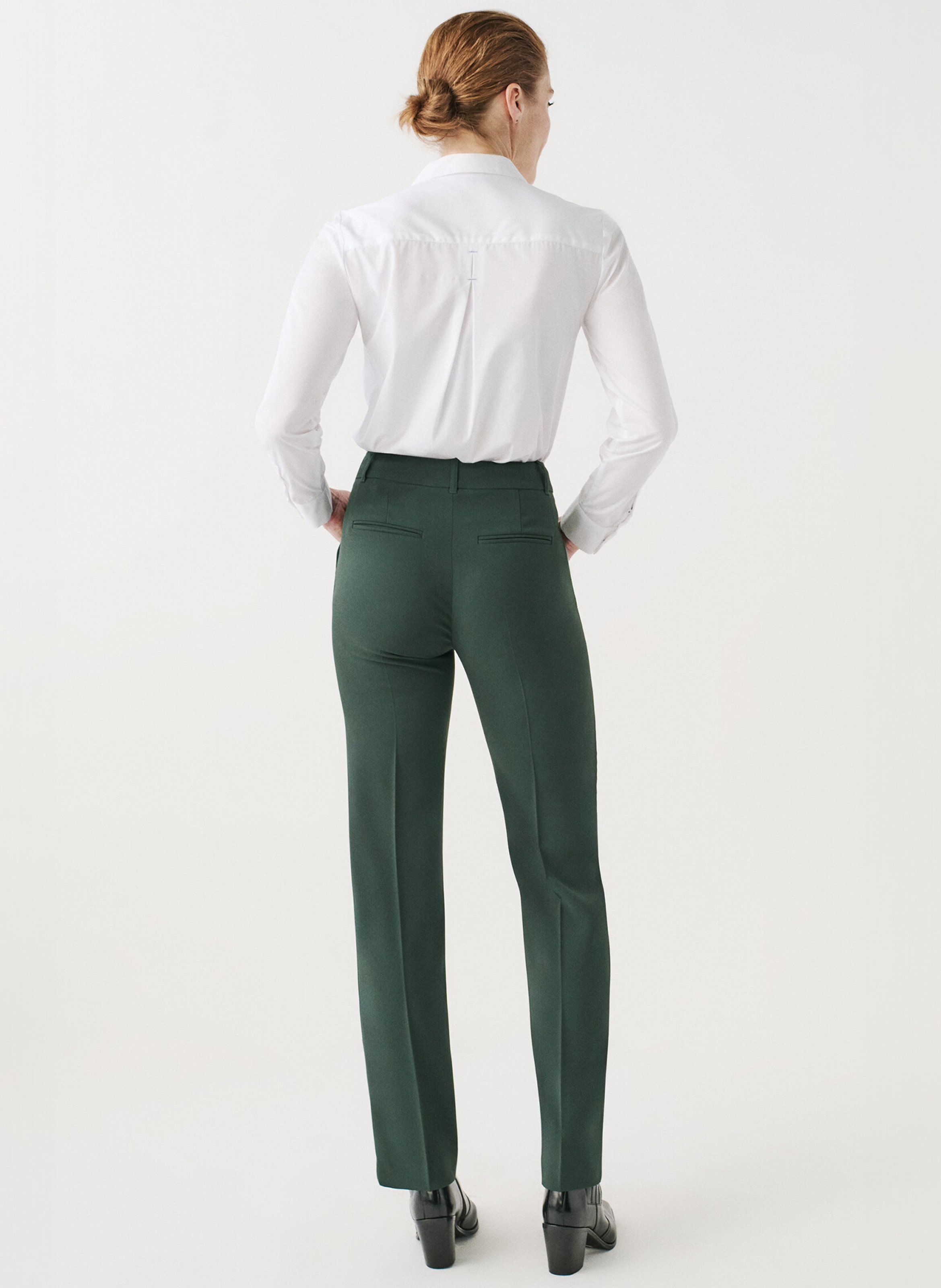 Bundfaltenhose CAROLL Grun