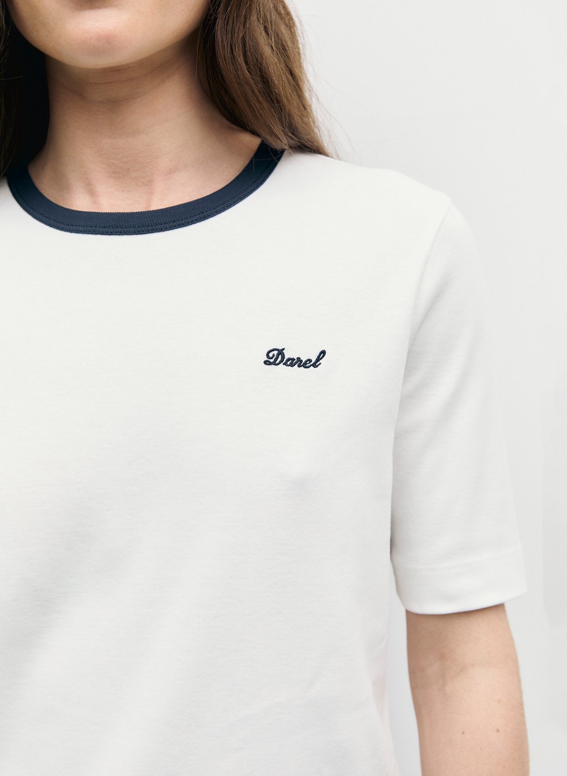 Straight cotton round-neck T-shirt GERARD DAREL Blue