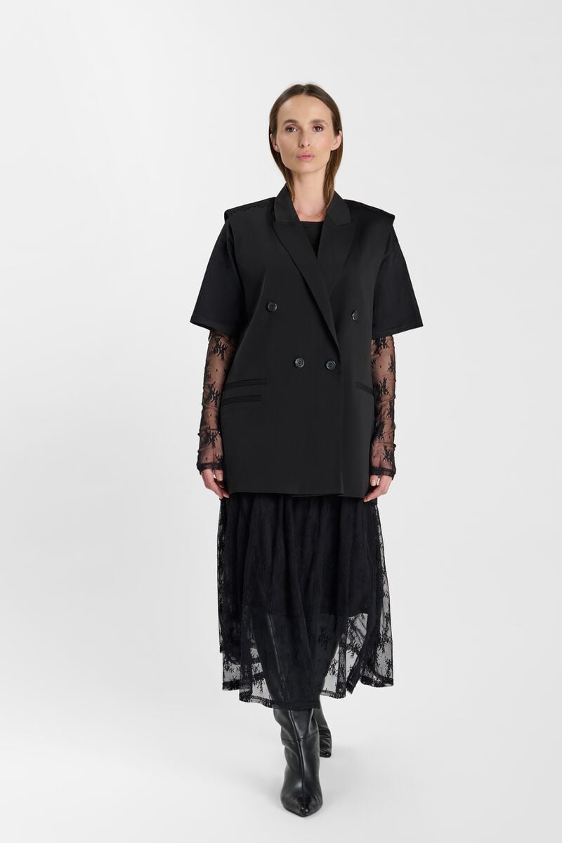 Sleeveless jacket LE TEMPS DES CERISES Black