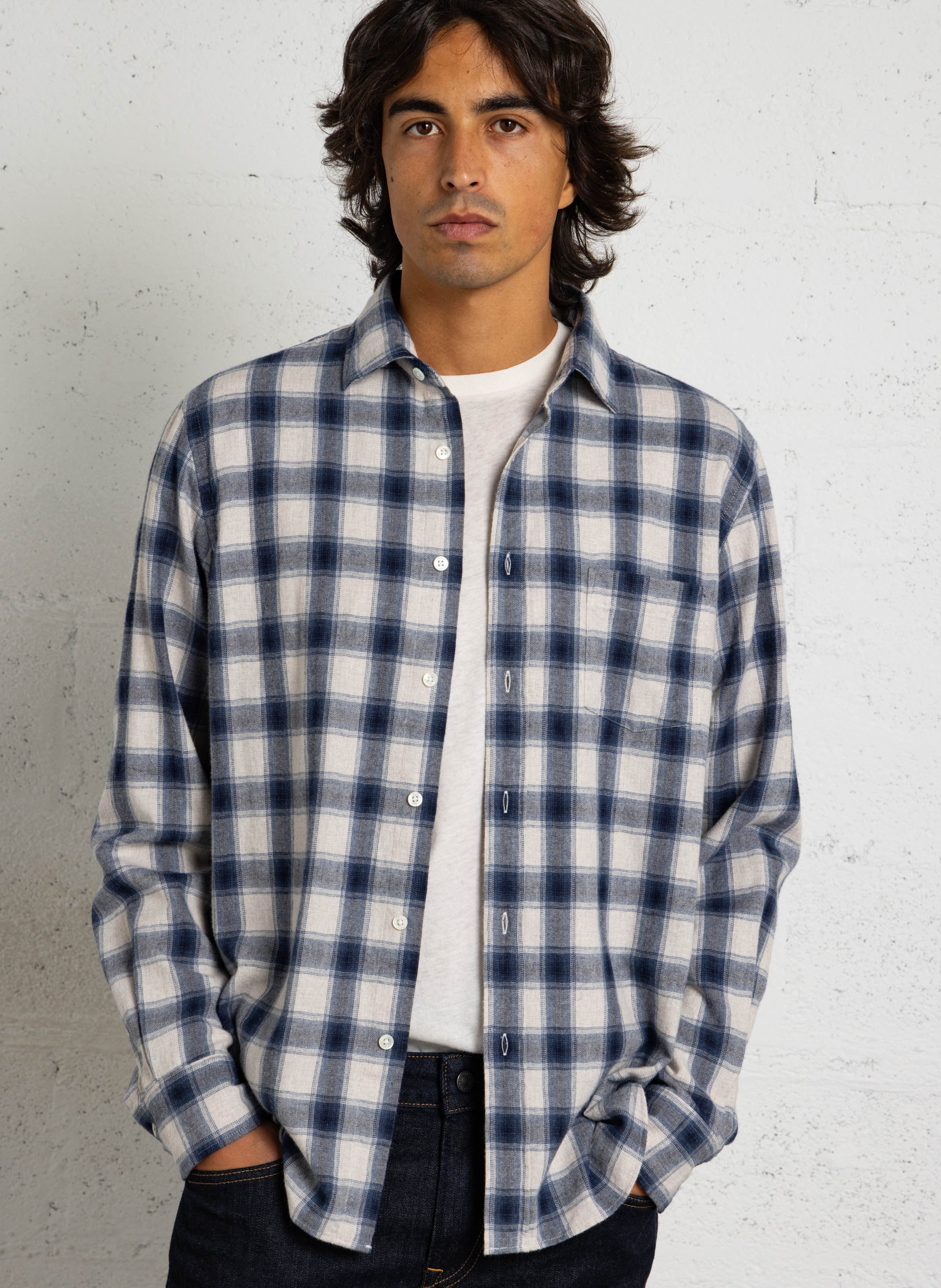 Camicia collo classico in cotone HARTFORD Beige