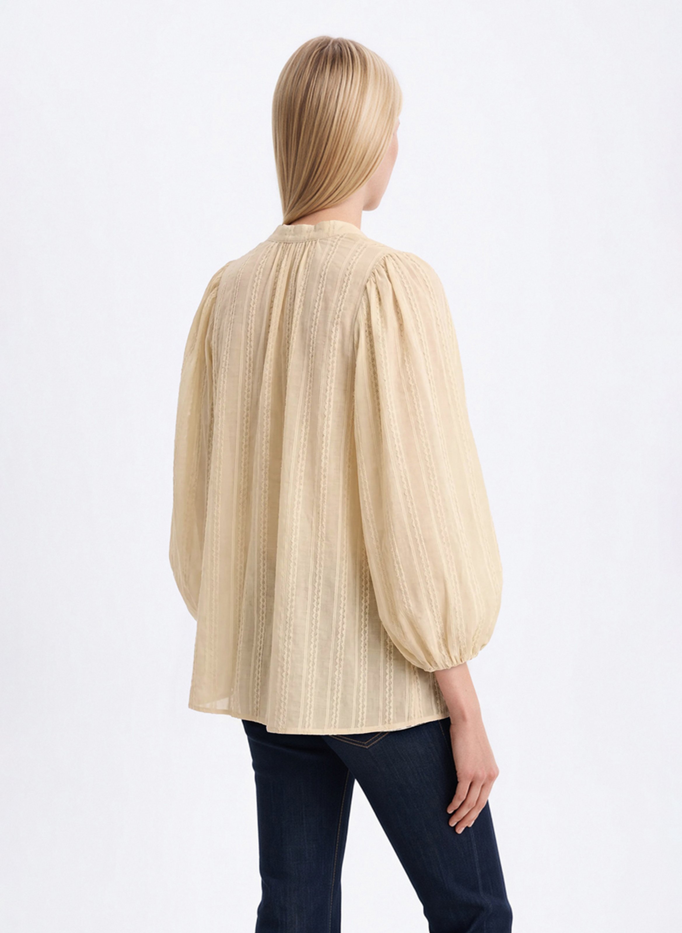 V-neck cotton blouse VANESSA BRUNO Brown