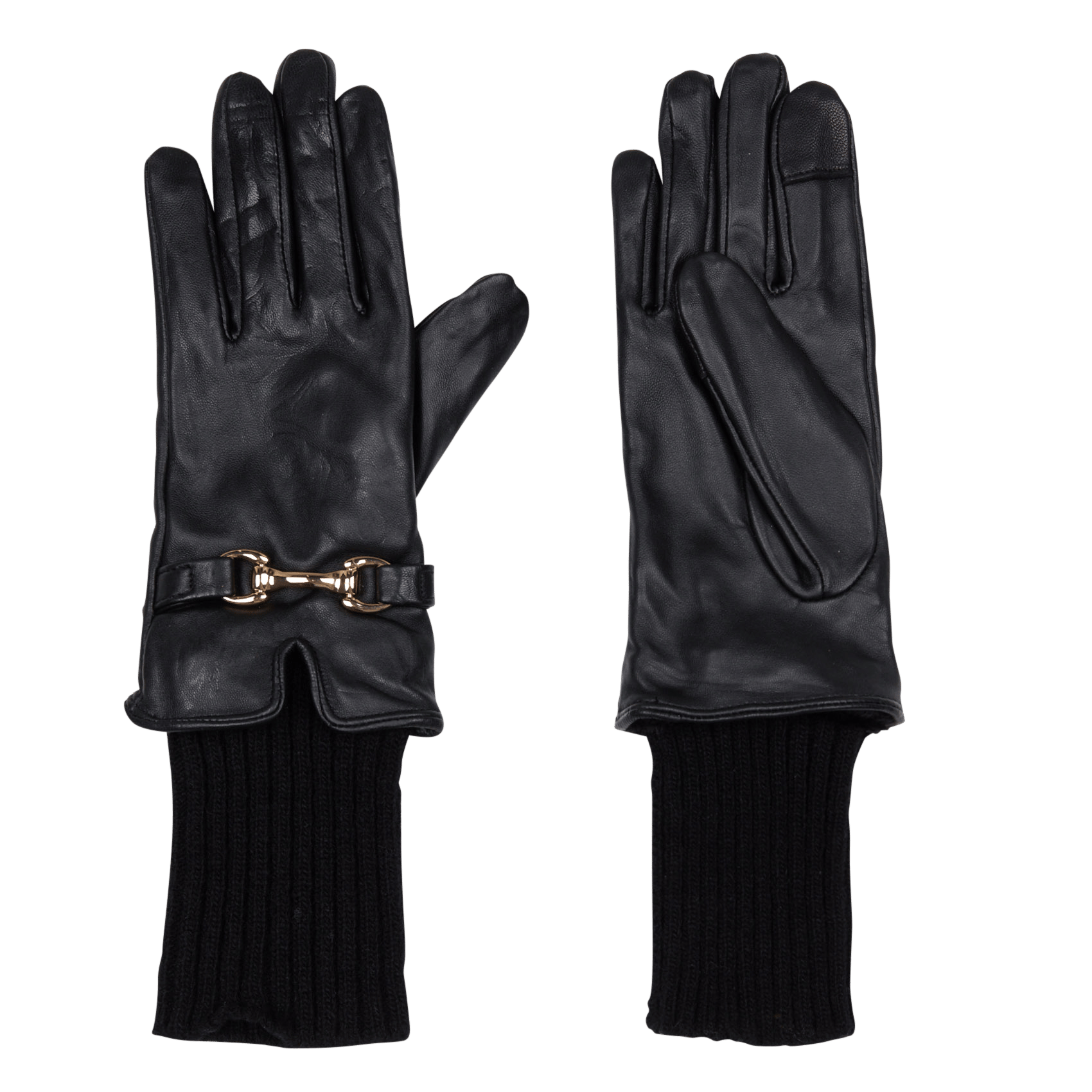 Lederhandschuhe LA FEE MARABOUTEE Schwarz