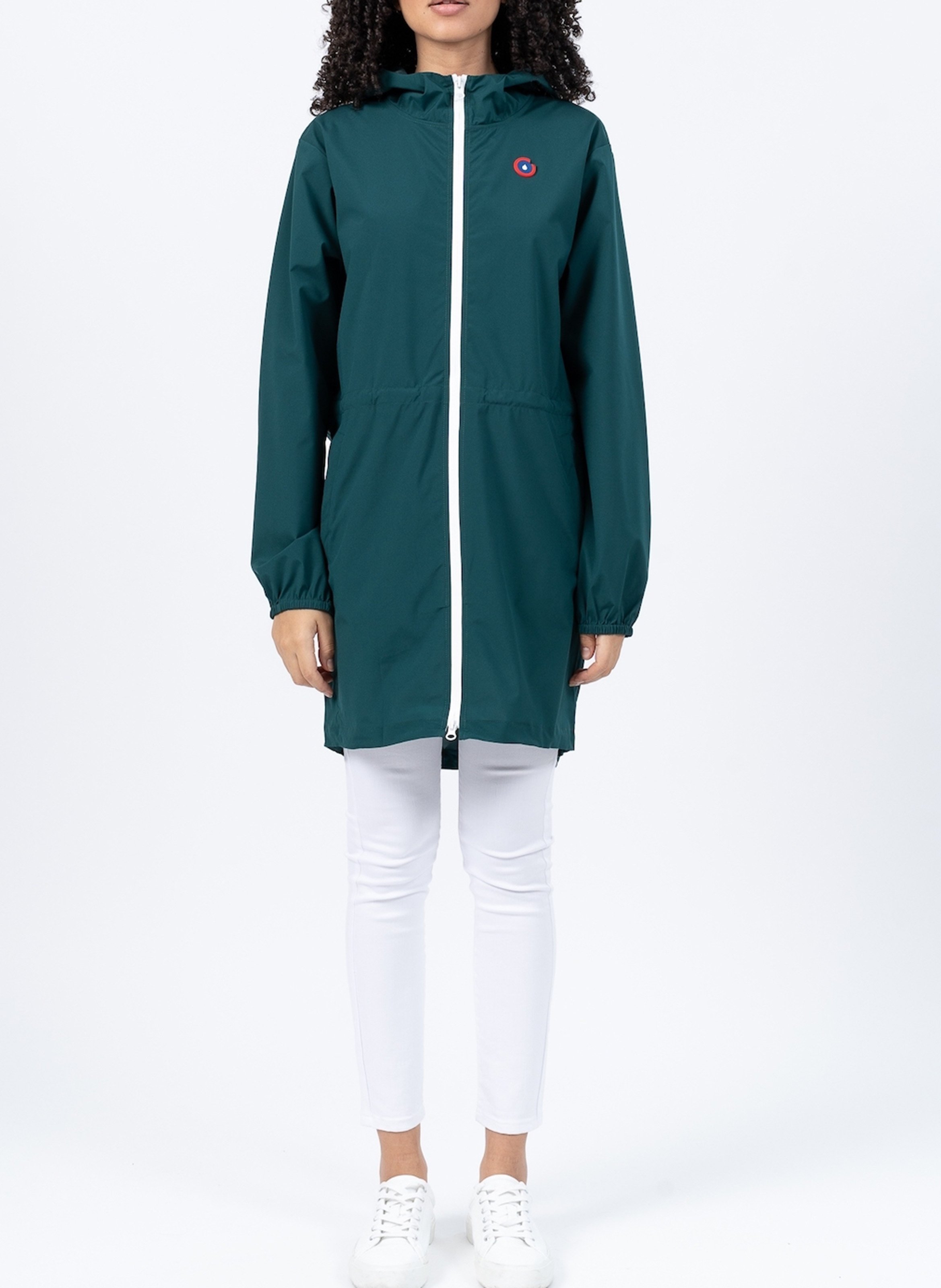 Imperméable long à capuche convertible  FLOTTE Vert