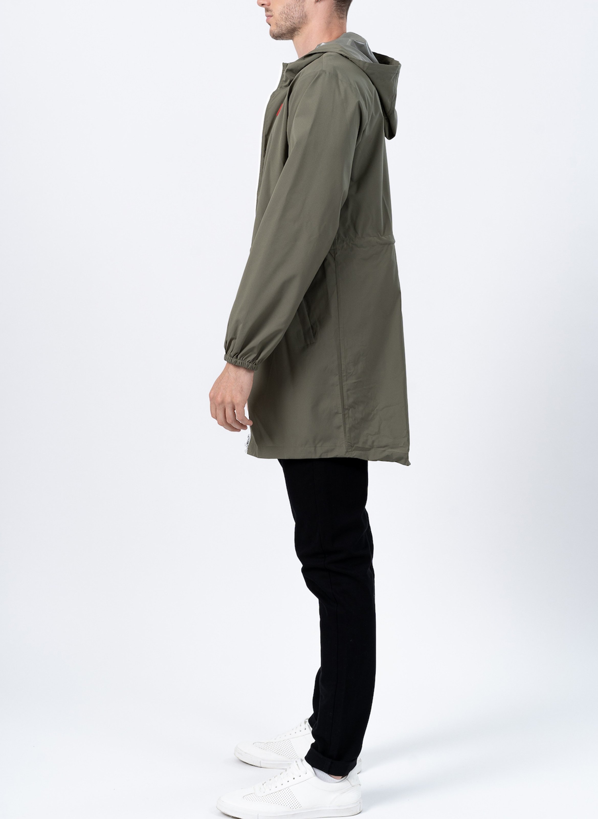 Imperméable long à capuche convertible FLOTTE Vert