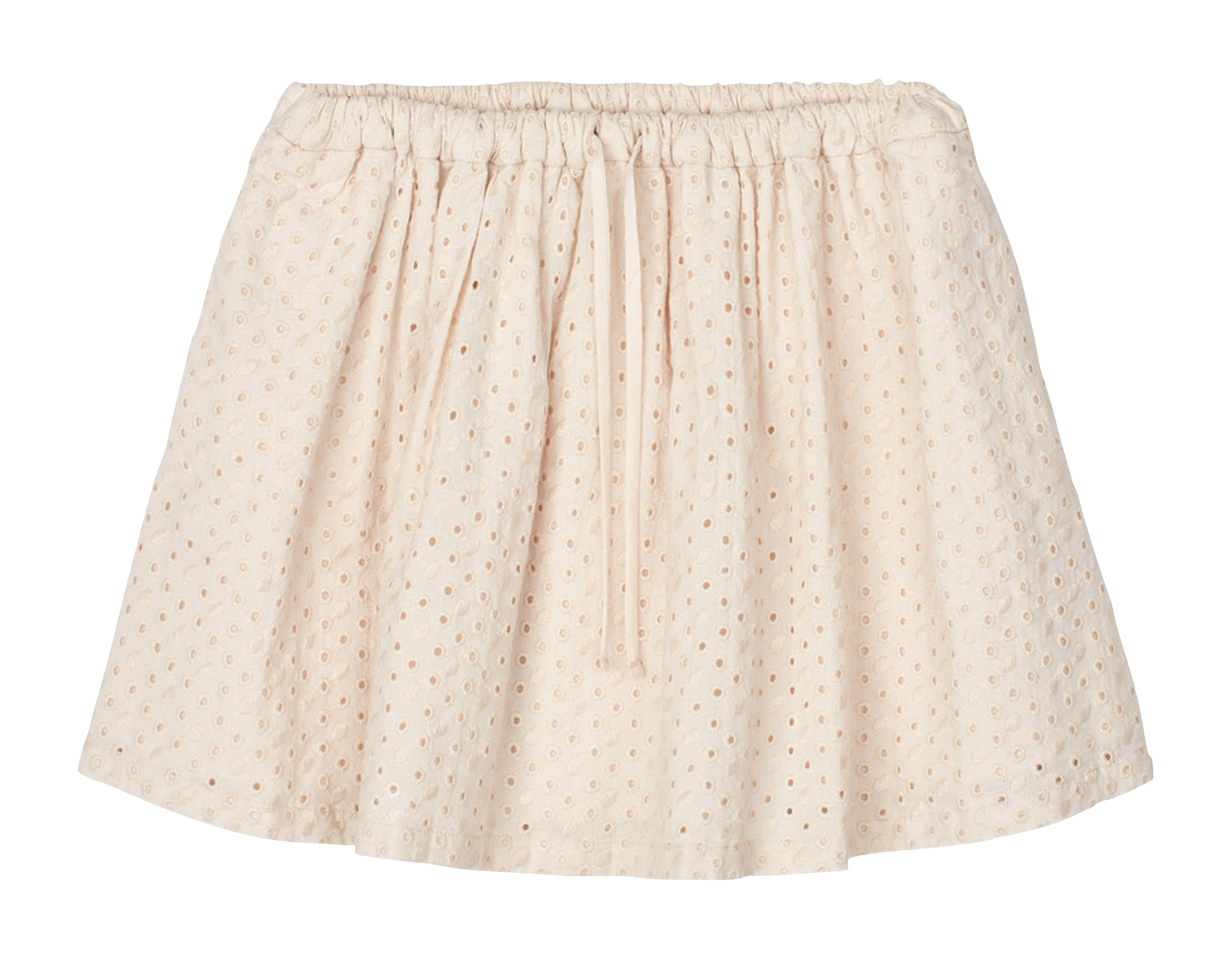 Short organic cotton broderie anglaise skirt LIEWOOD Beige