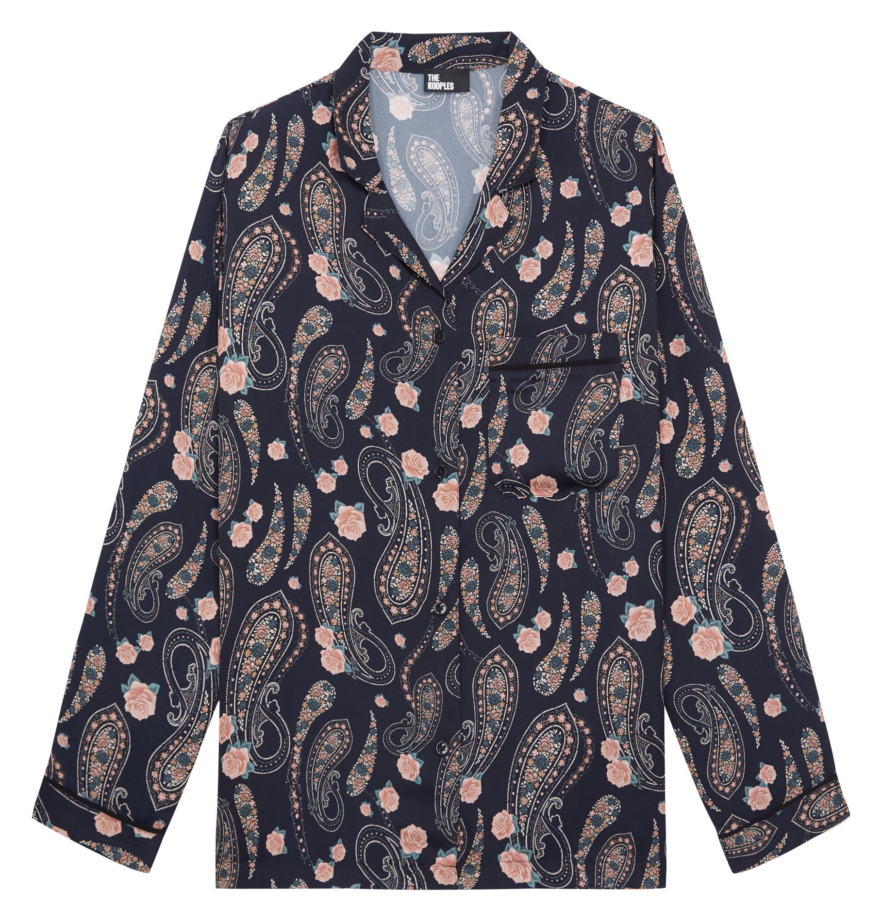 Chemise fluide col tailleur imprimée THE KOOPLES Rose