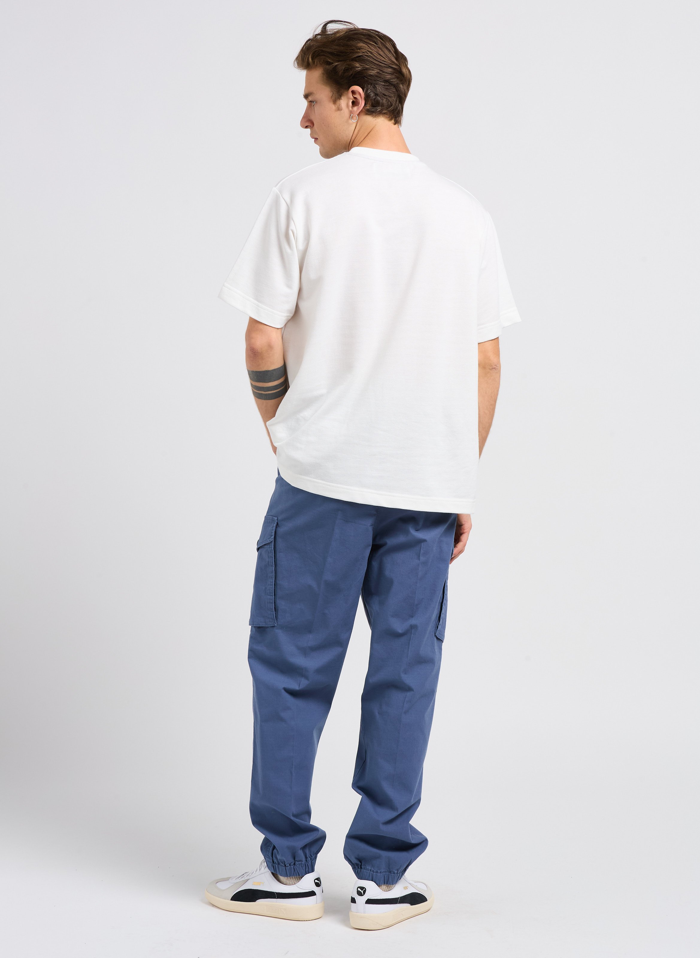 Pantalon cargo ajusté en coton mélangé  DOCKERS Bleu