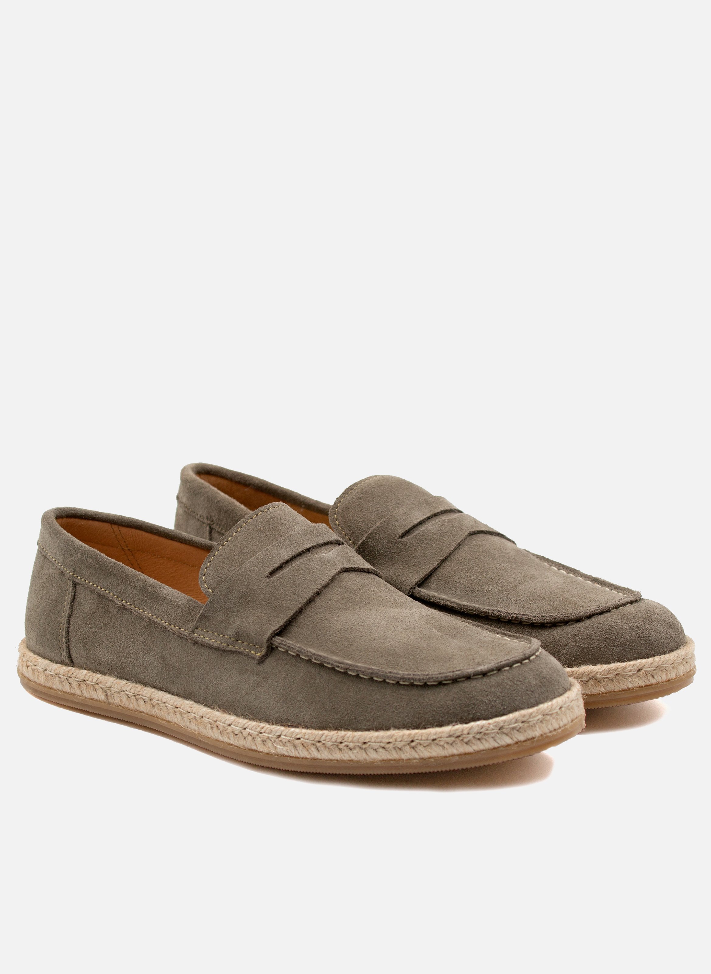 Suede leather espadrille loafers JULES & JENN Grey