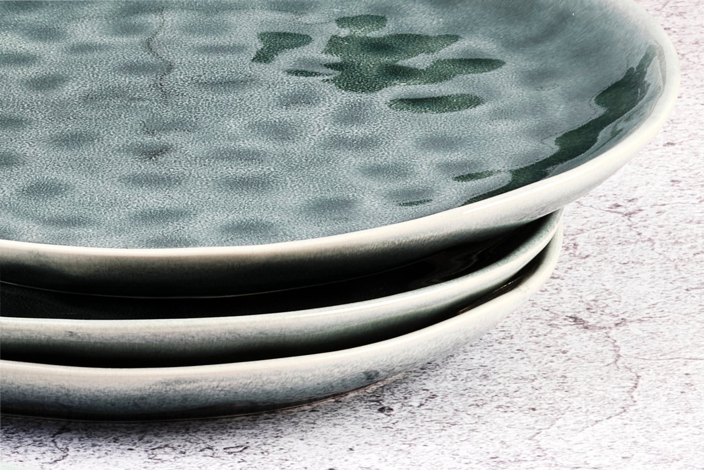 Moon plate ø28.5 cm - 6 pieces - petrol BJORN Blue