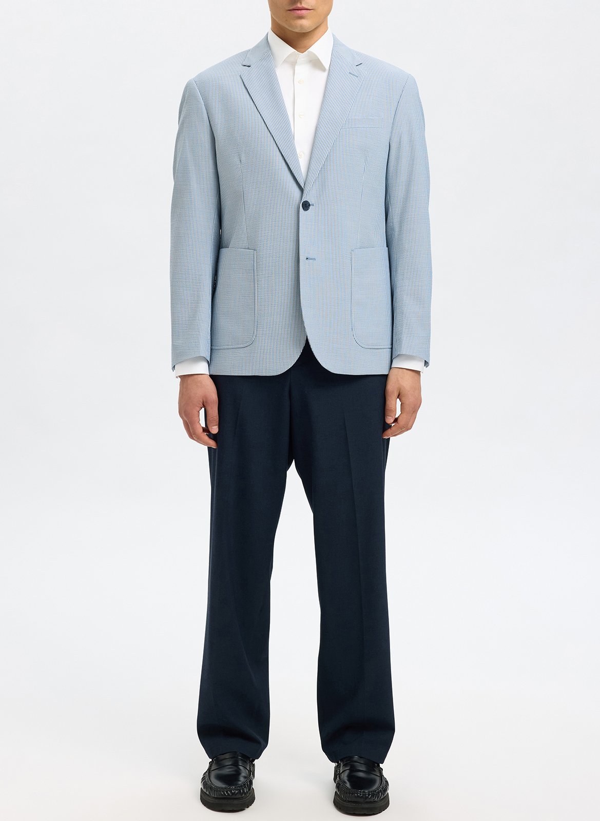 Kostuumjas van gemengde gerecyclede vezels SELECTED Blauw