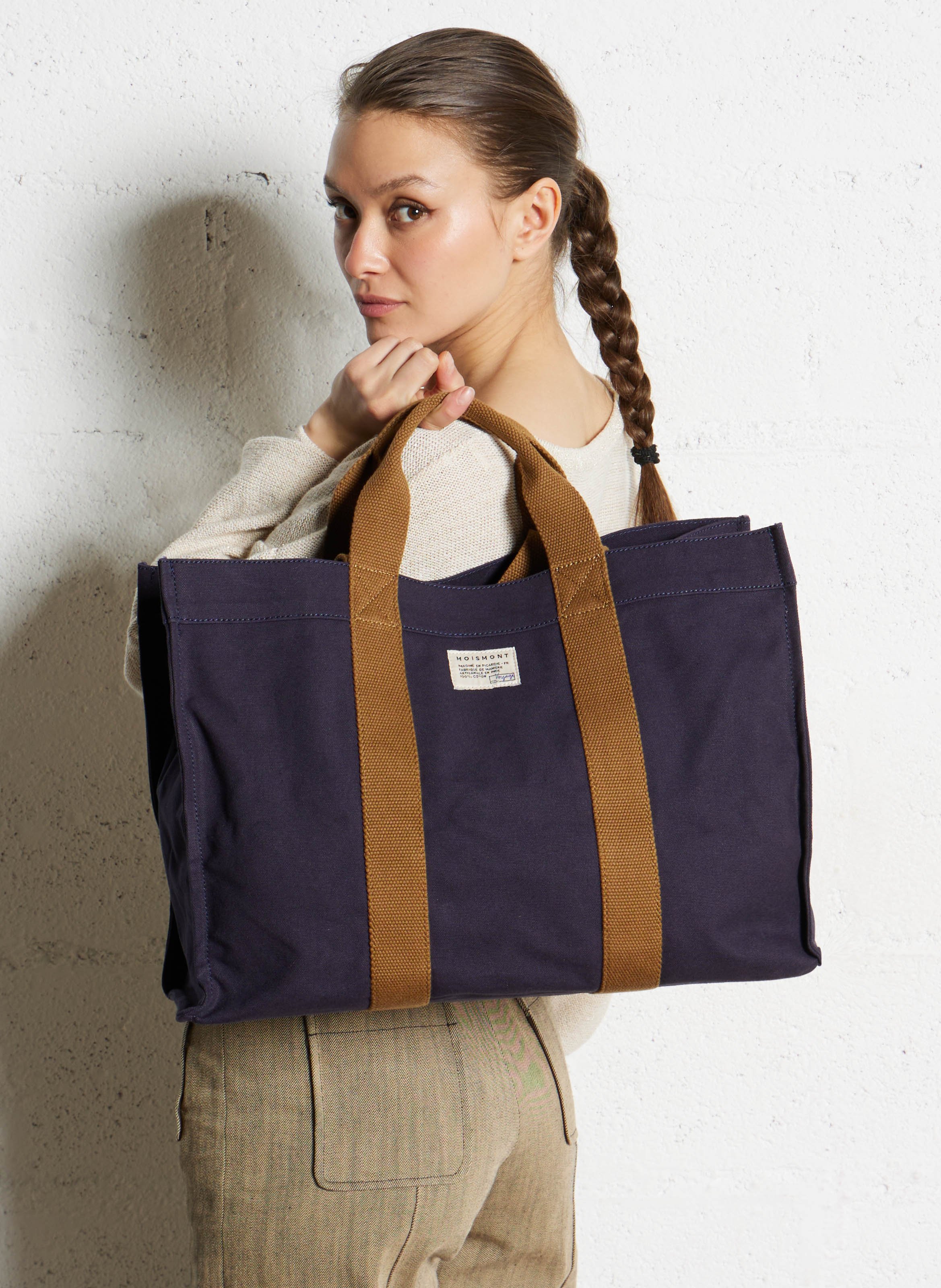 Cabas en coton MOISMONT Bleu