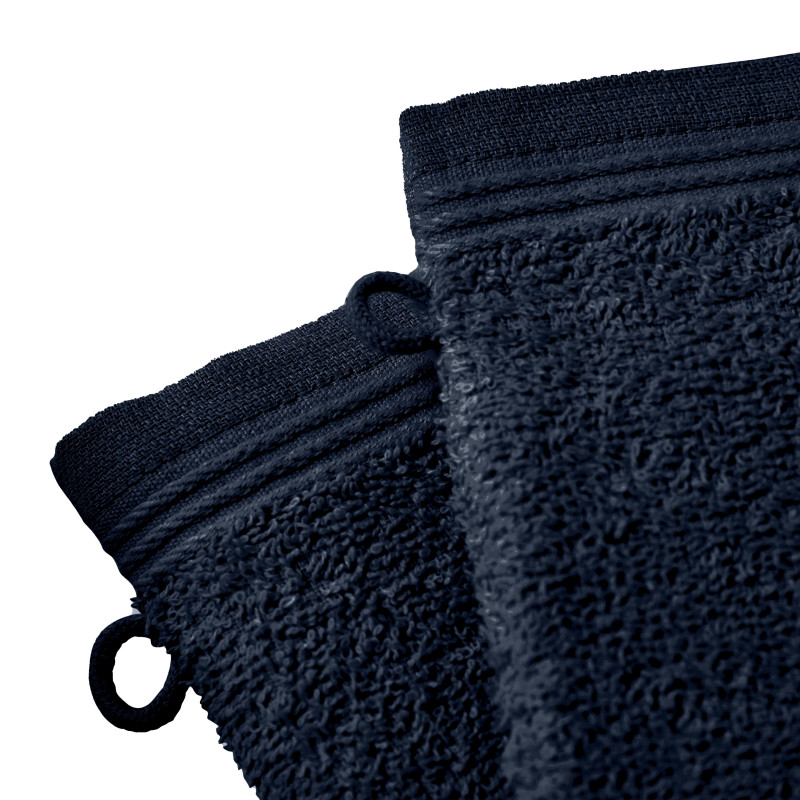 Set of 2 washcloths COTON PUR Blue