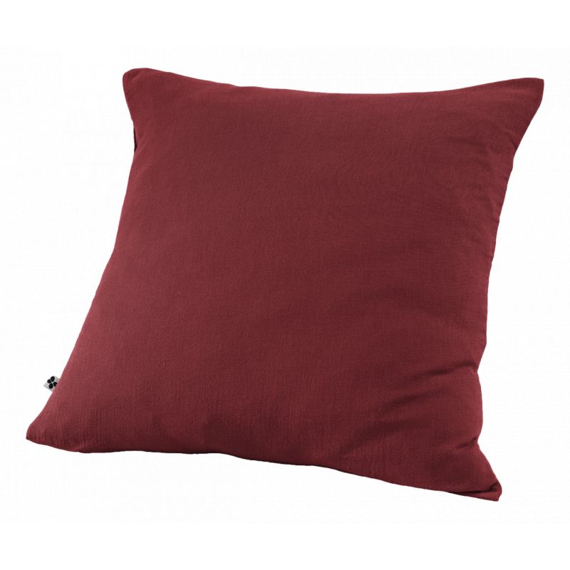 Taie d'oreiller percale de coton L'EFFET PAPILLON Rouge