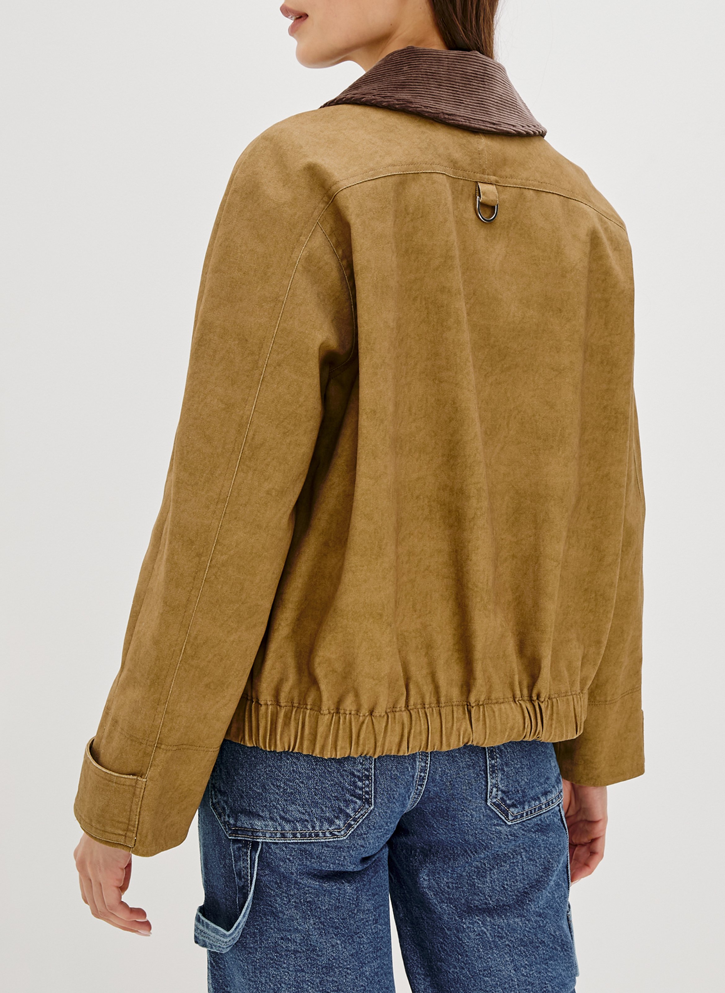 Veste col classique en coton RAILS Beige