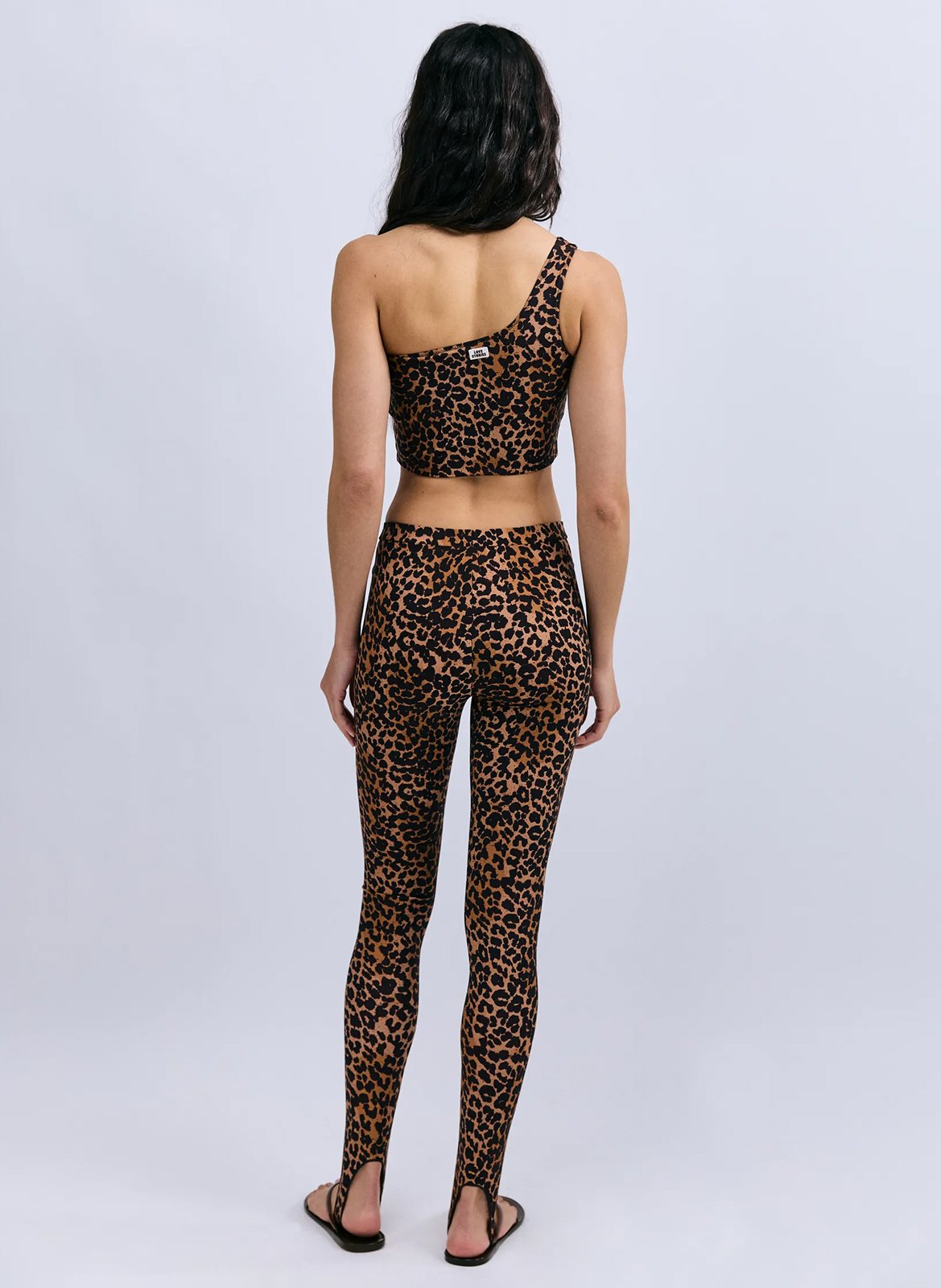 Asymmetric Leopard Print Top LOVE STORIES Brown