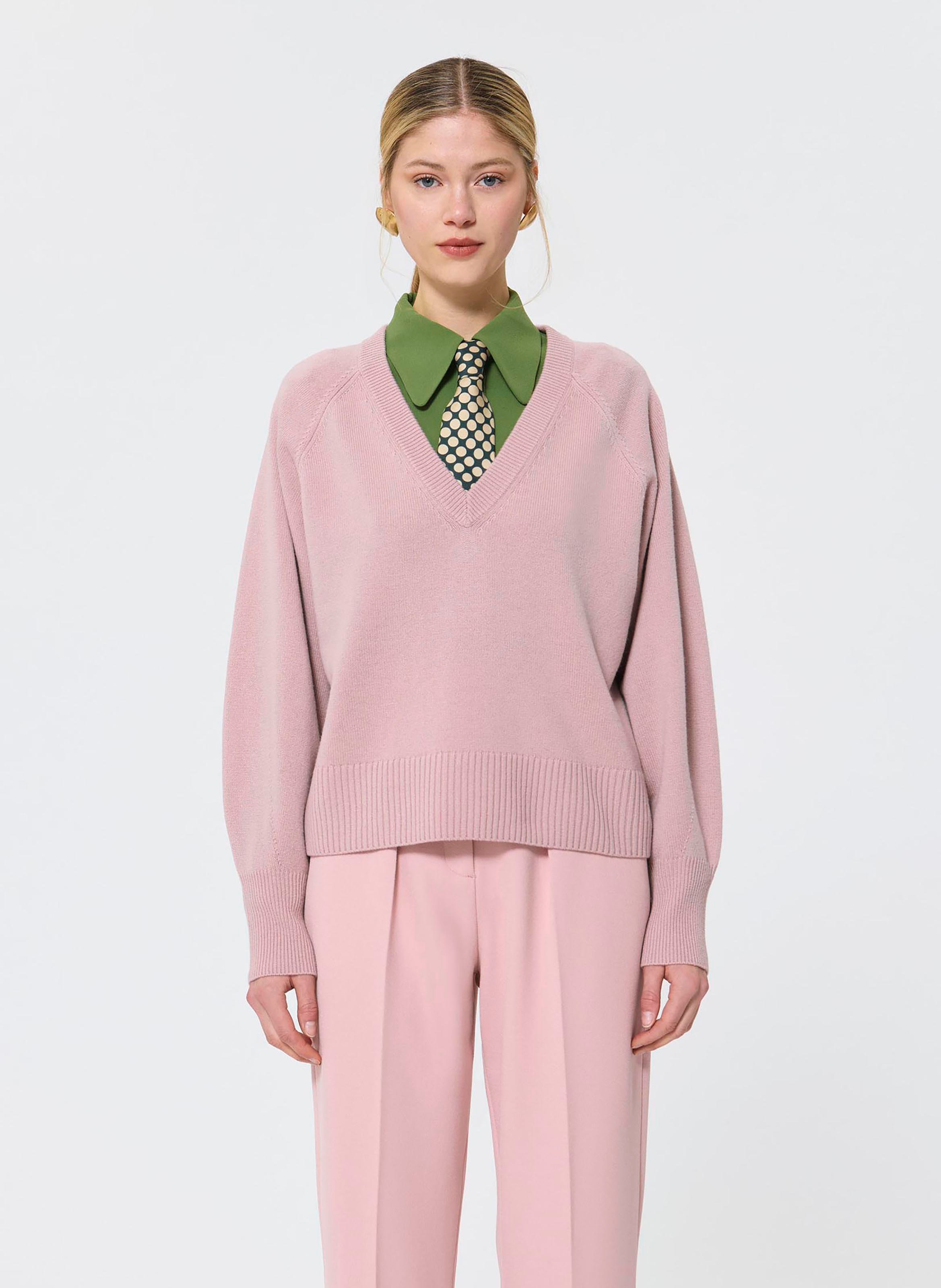 Pull col v en laine TARA JARMON