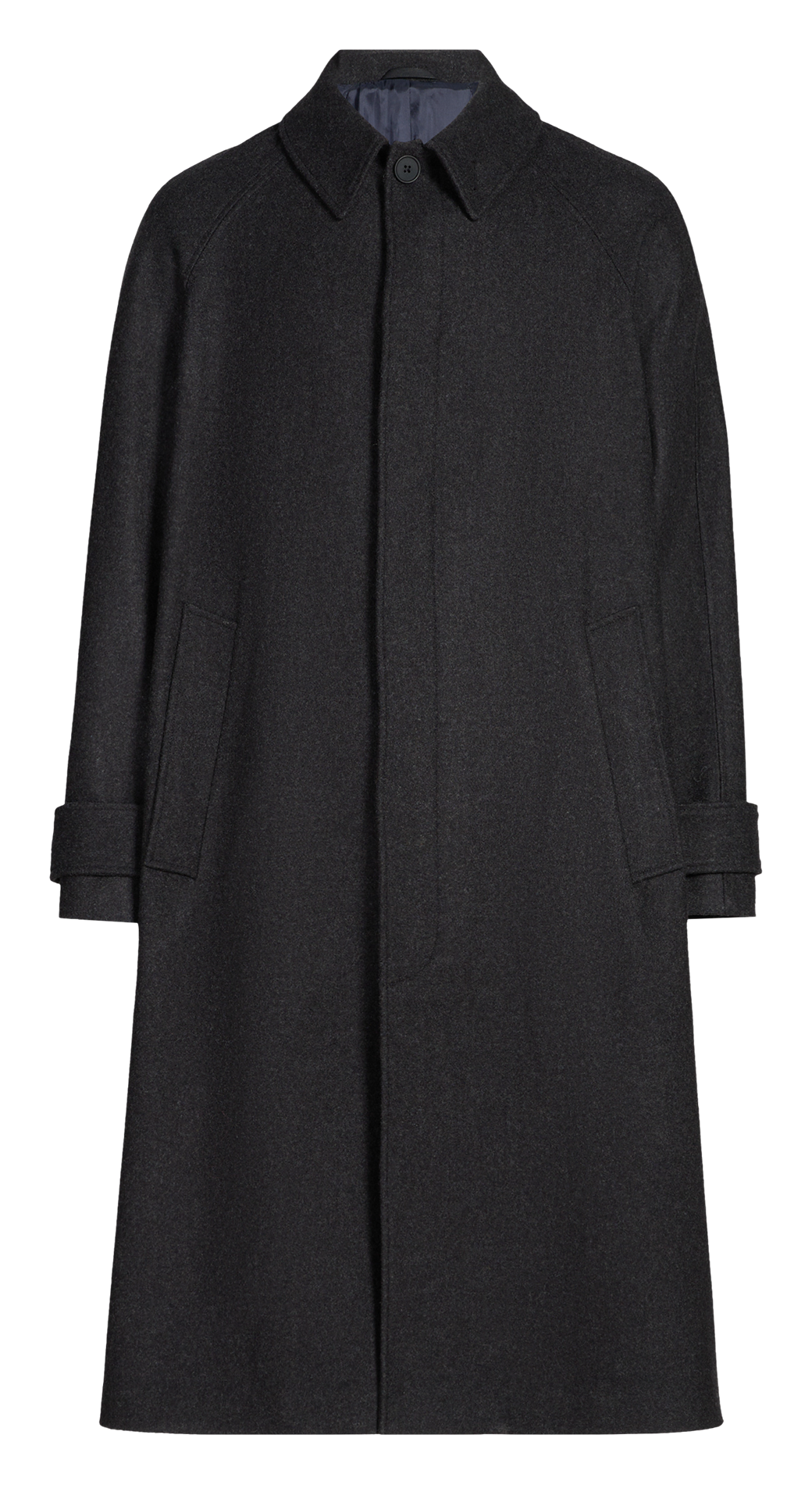 Langer Wollmantel mit klassischem Kragen SAISON 1865 Grau