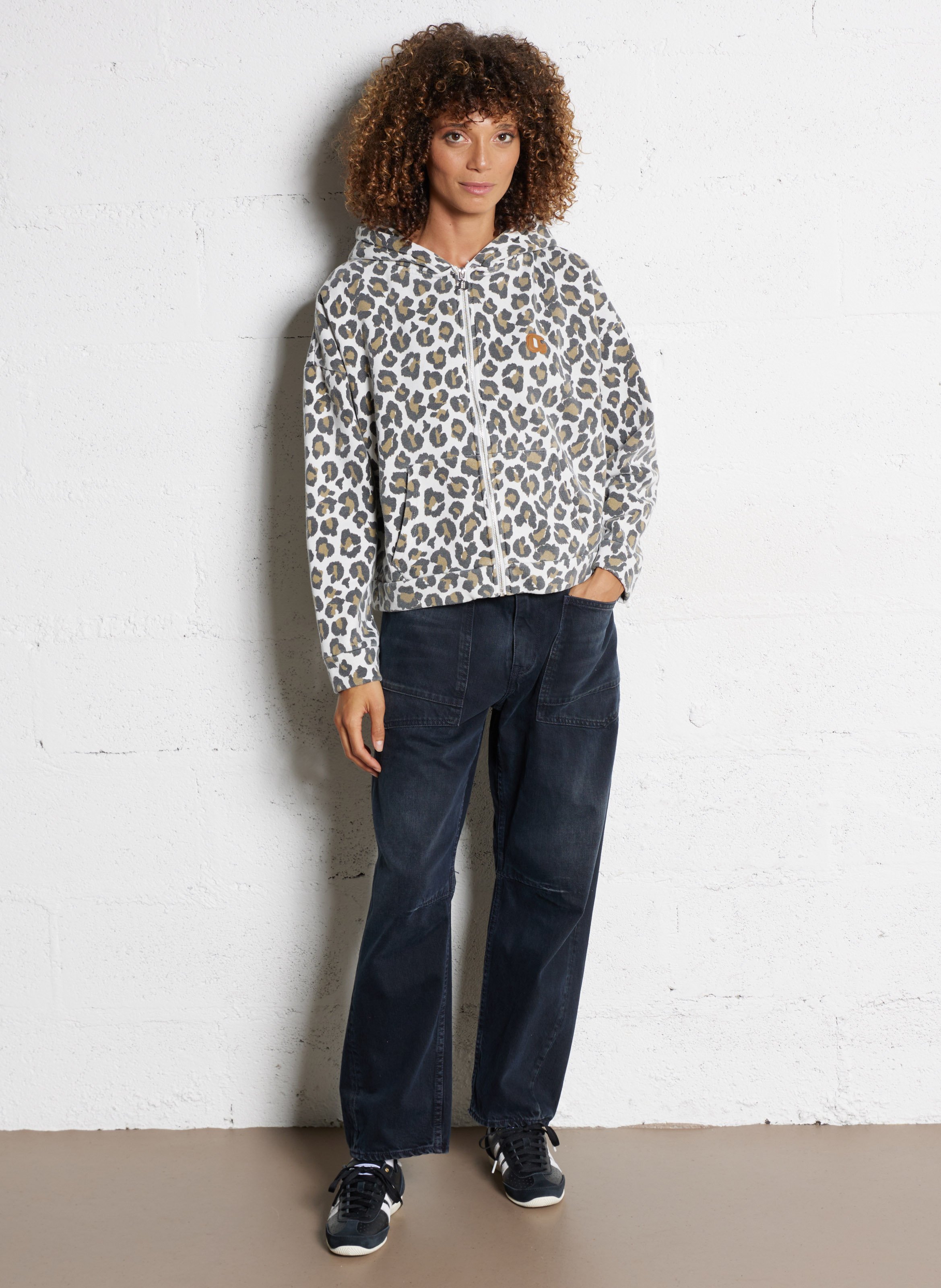 Jean large en coton LE TEMPS DES CERISES Bleu