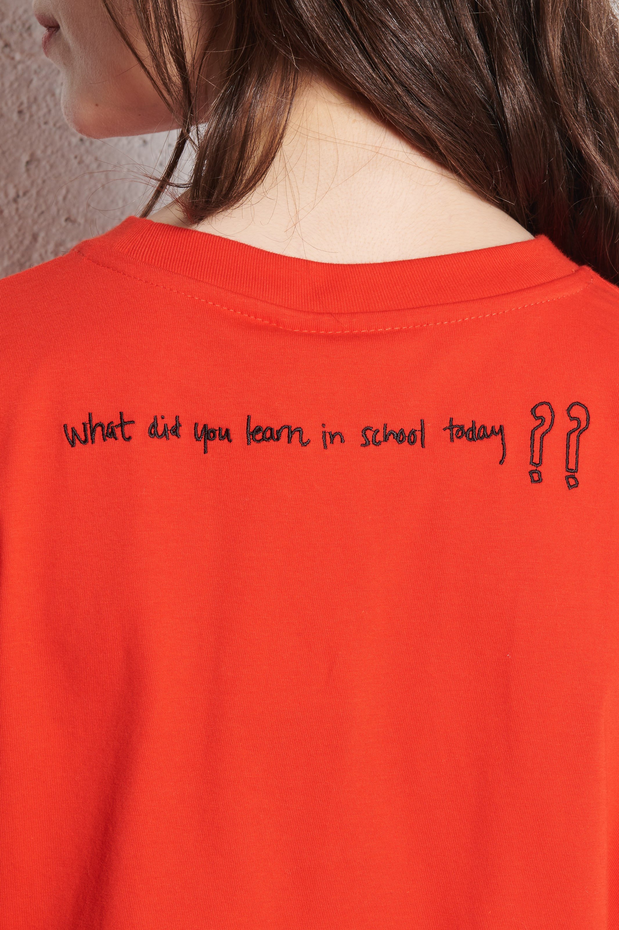 Tee-shirt droit col rond en coton STELLA NOVA Rouge