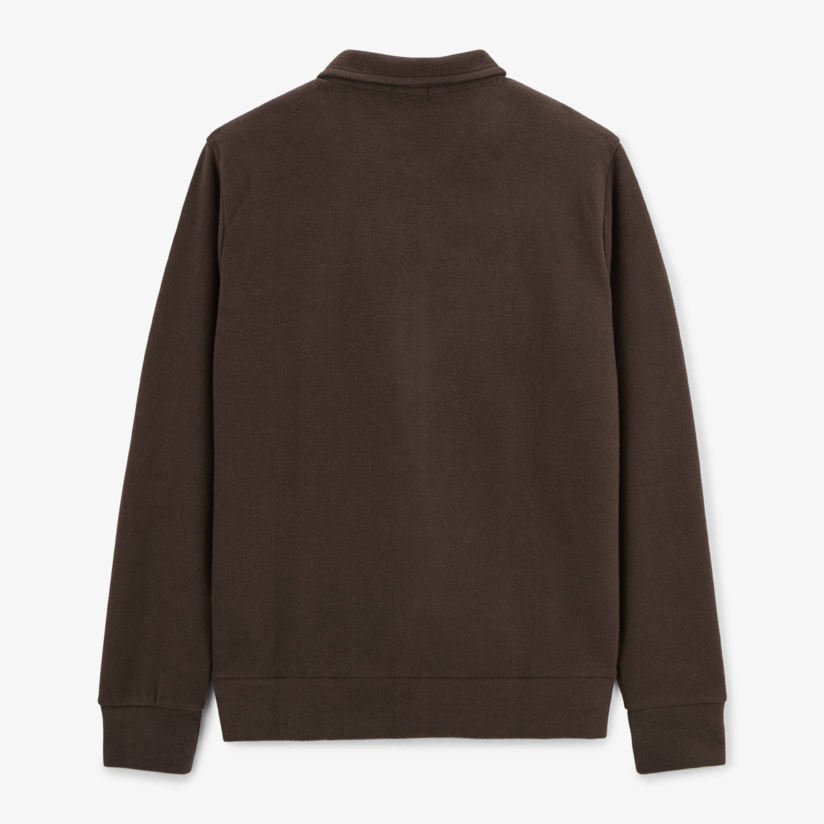 Zip-up sweatshirt with polo collar SERGE BLANCO Brown