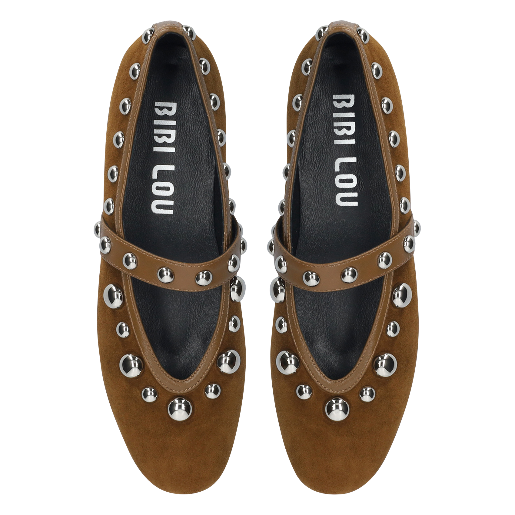 Ballerines en cuir BIBI LOU Marron