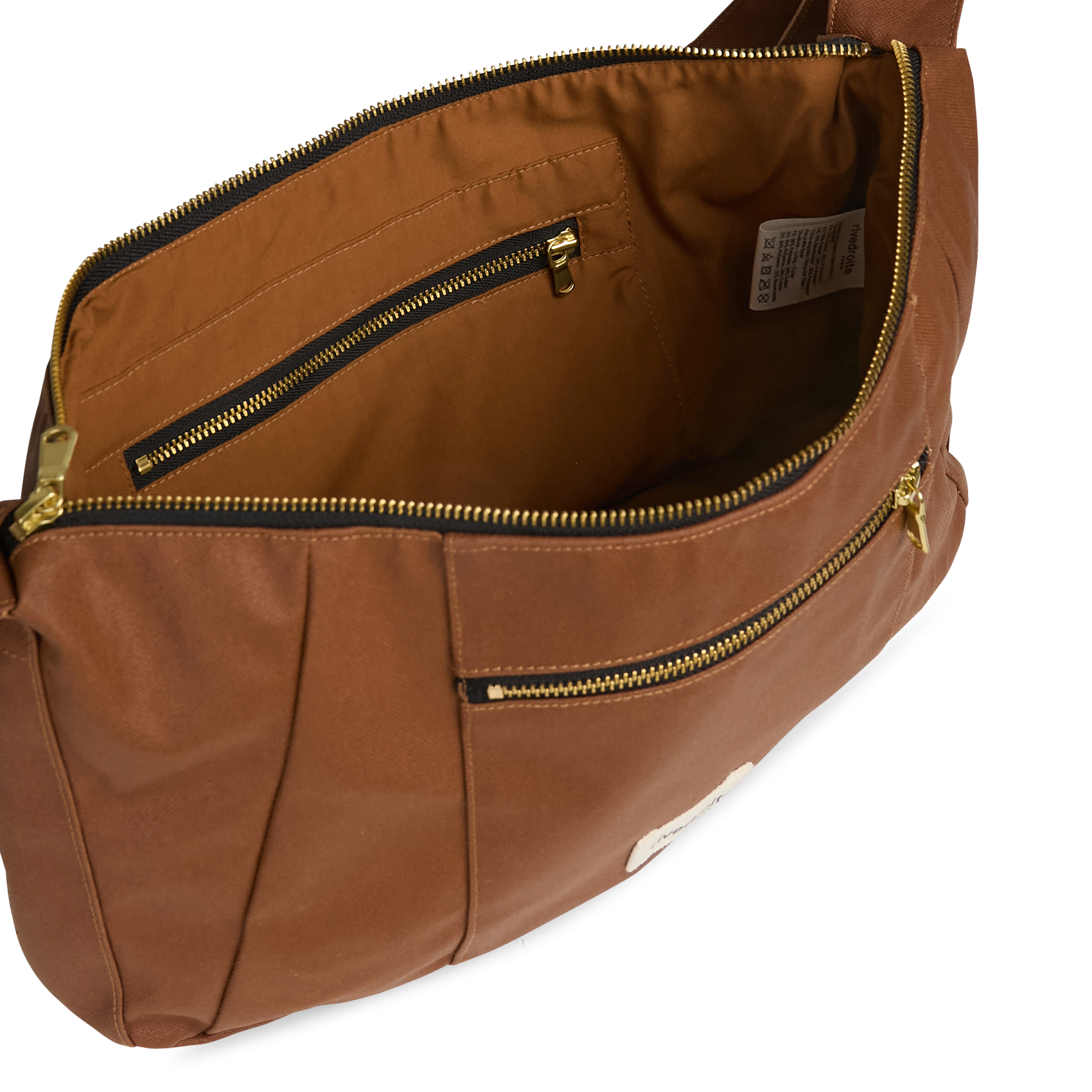 Plain shoulder zippered bag RIVEDROITE PARIS Brown