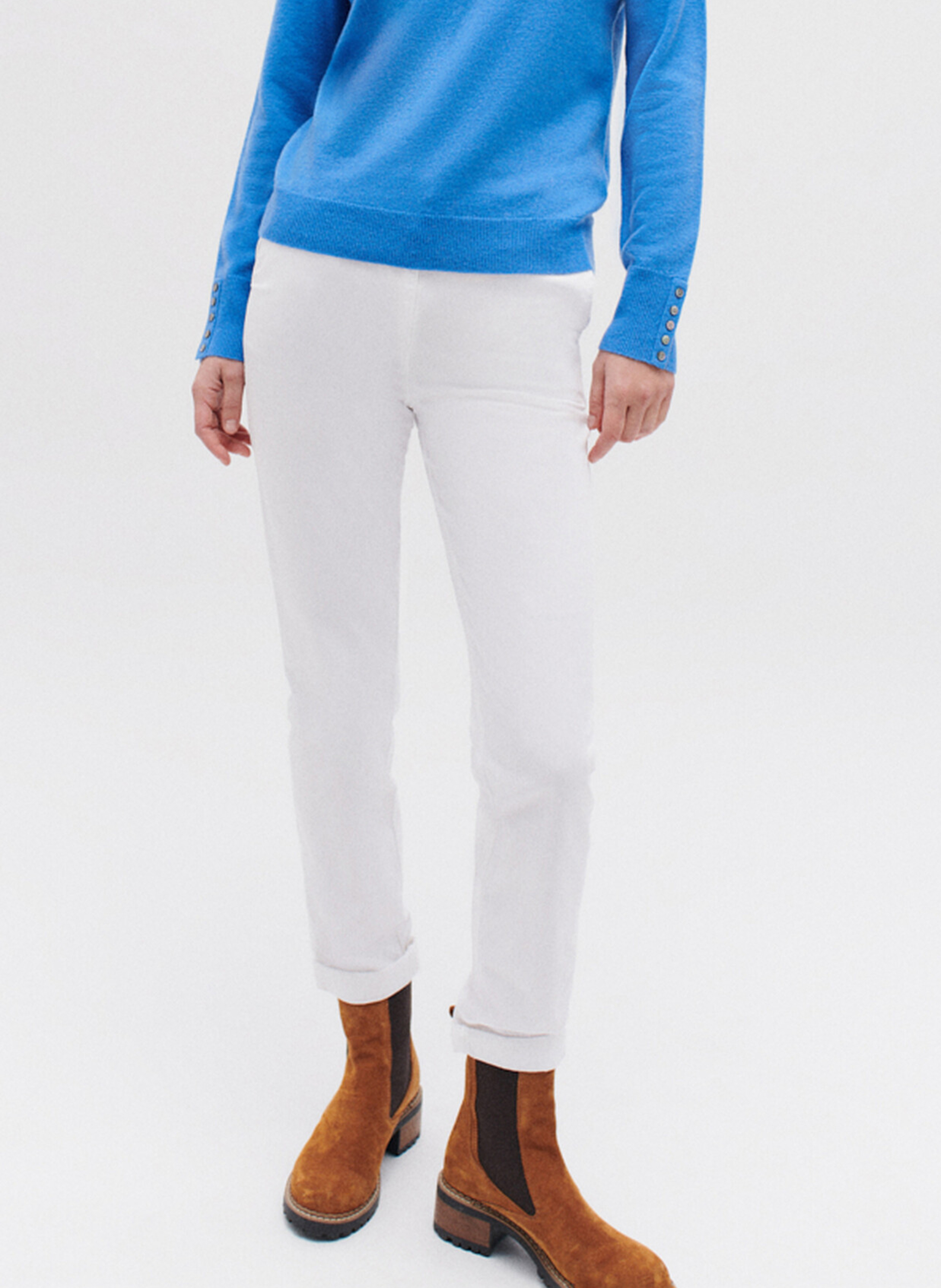 Cotton-blend chinos CAROLL