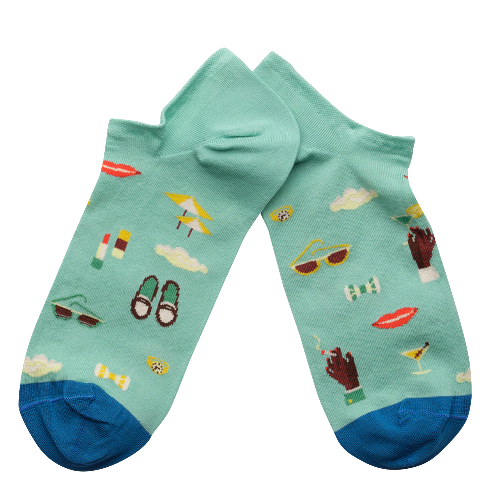 Jacquard en katoenmix enkelsokken BONNE MAISON Veelkleurig