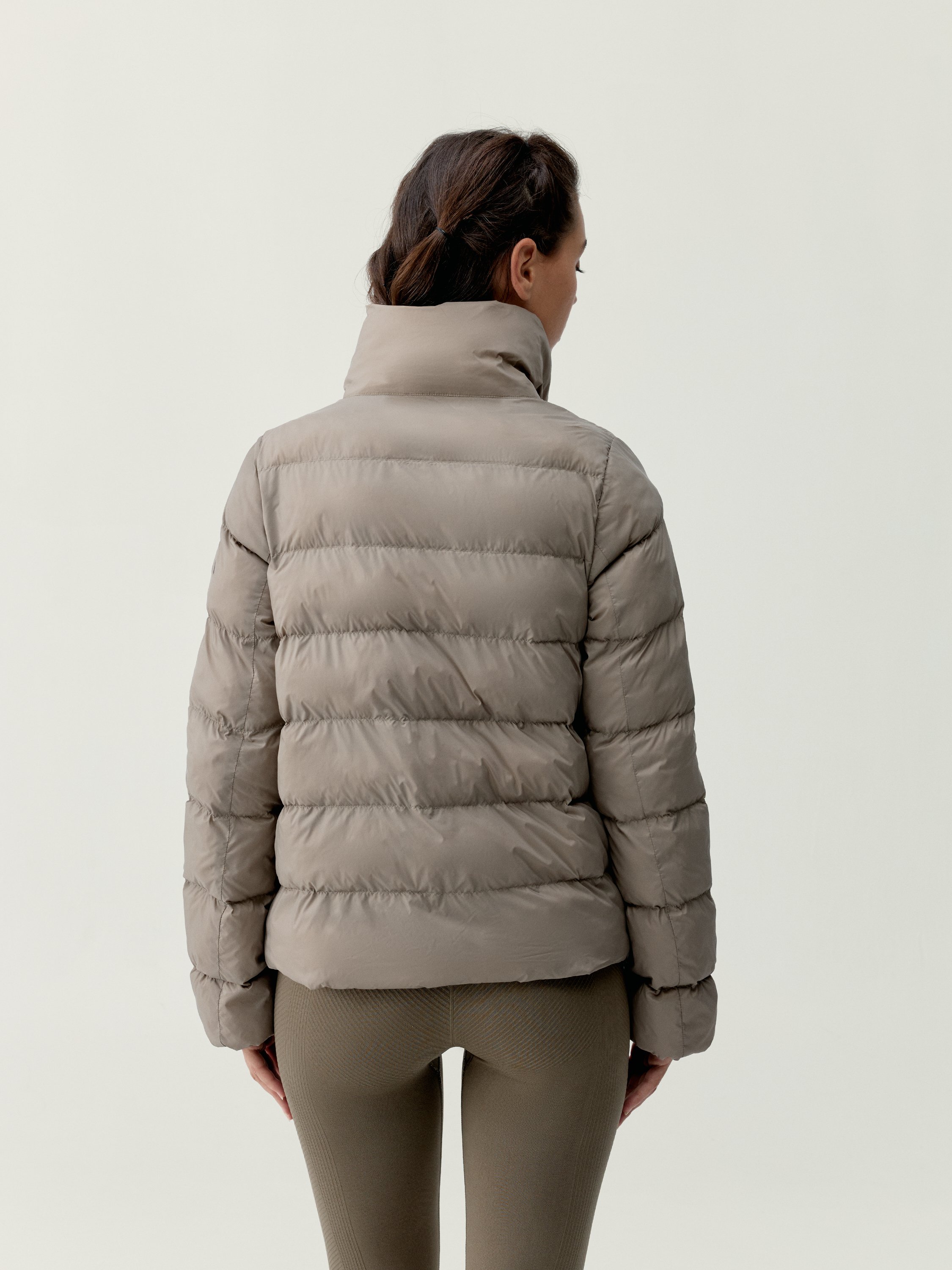 Zip-up performance athleisure sports jacket BORN Brown