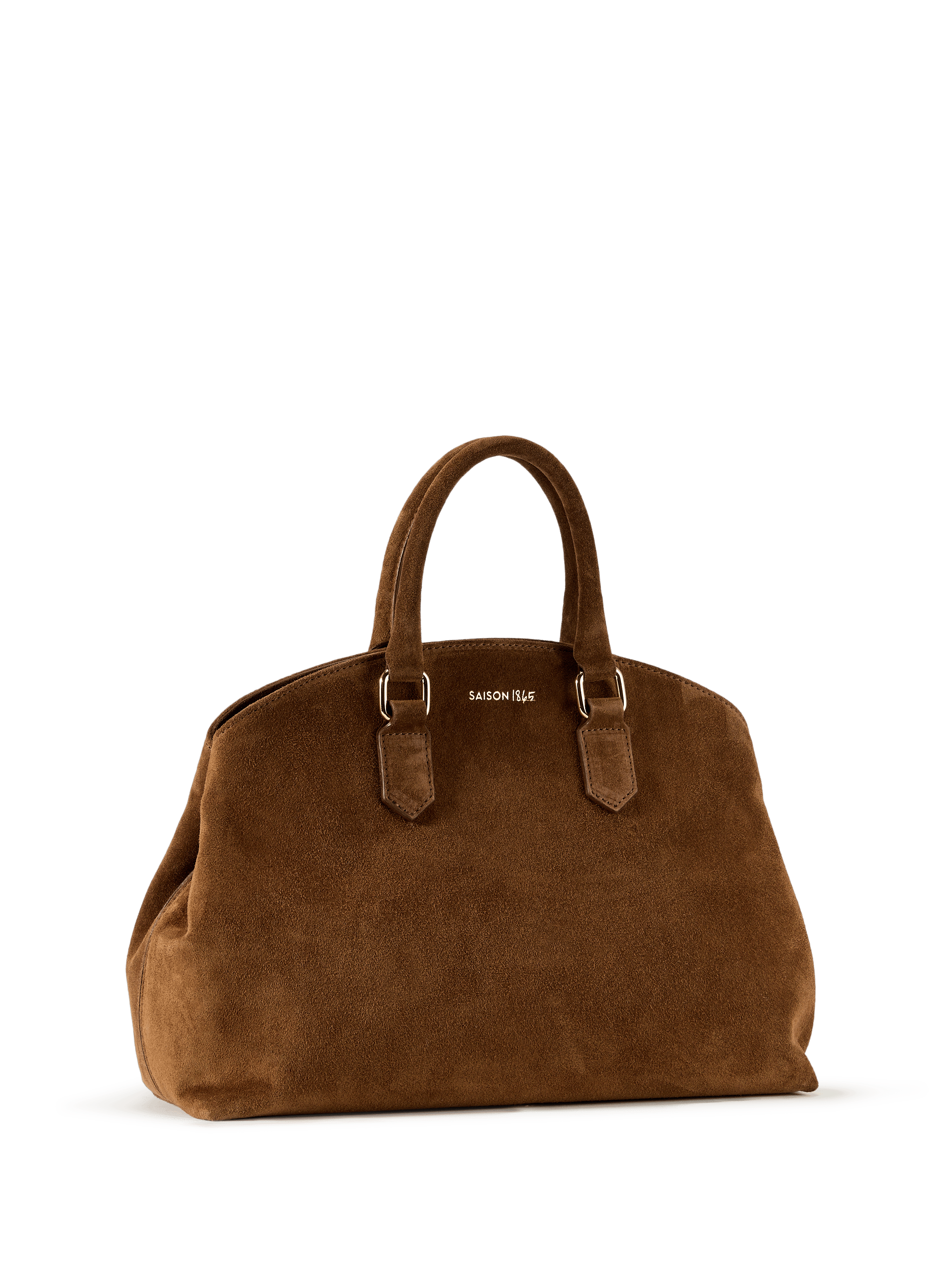 Sac à main en cuir velours SAISON 1865 Marron