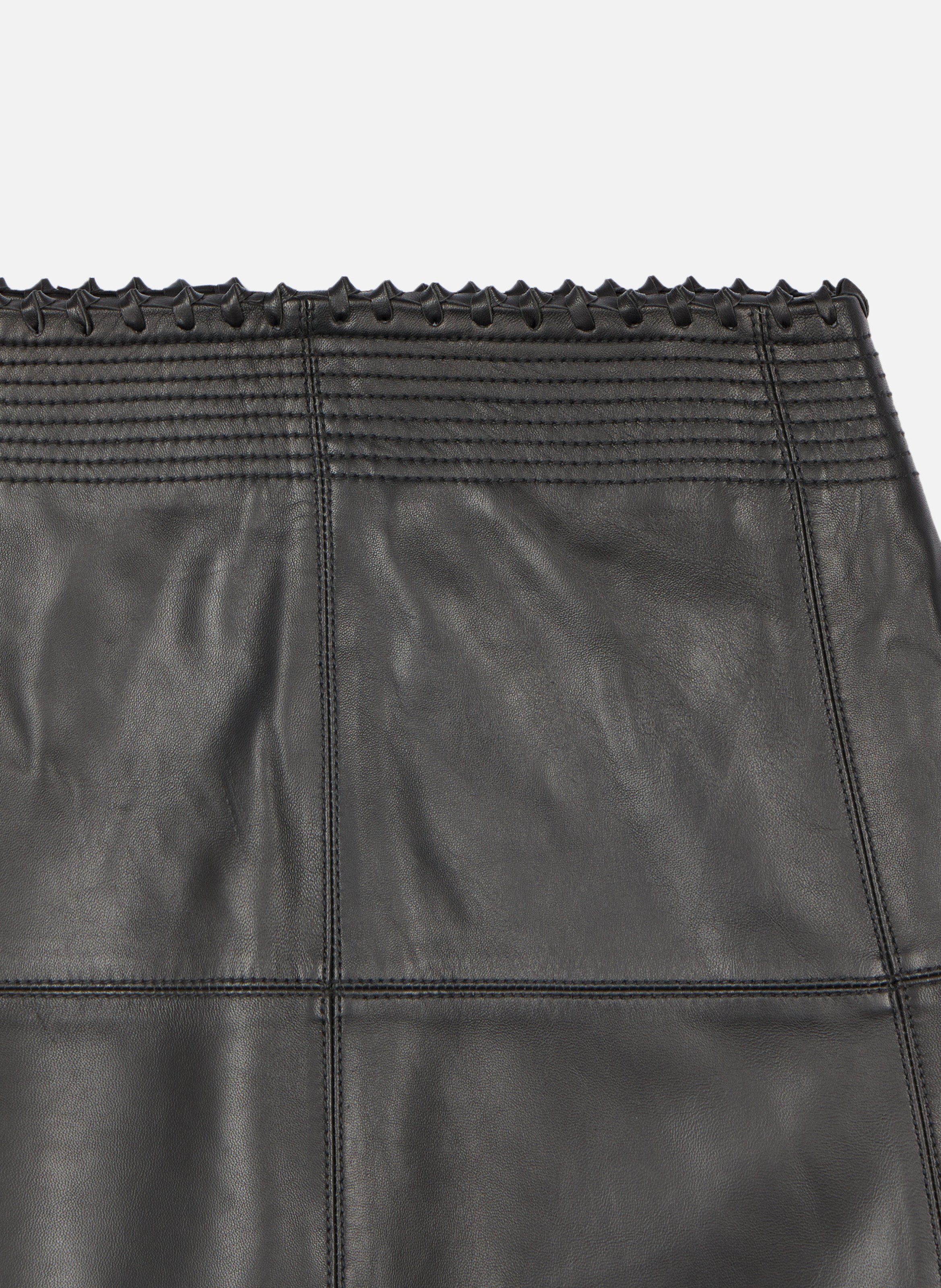 Leather midi skirt THE KOOPLES Black