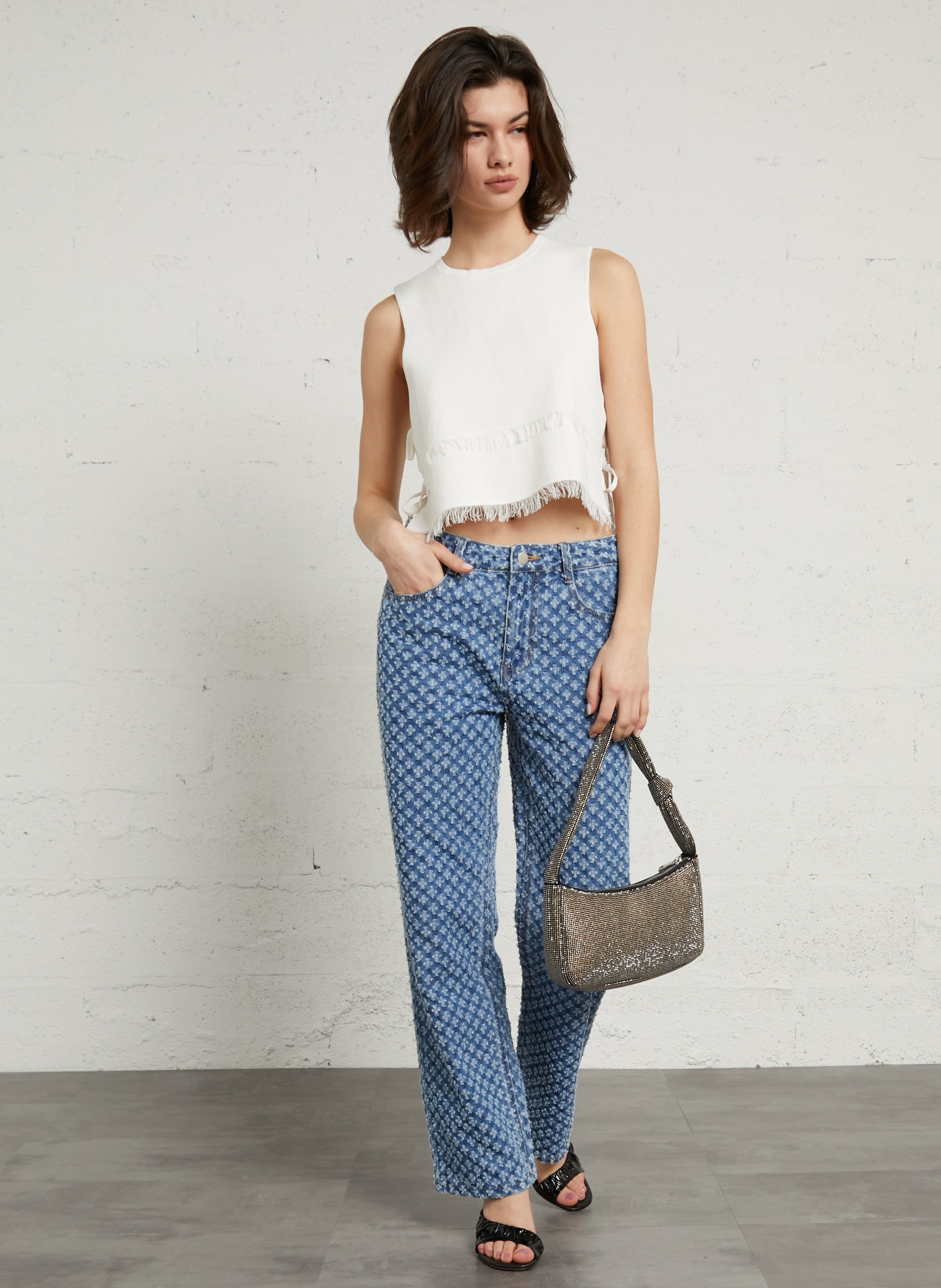 Pailletten schoudertas AU PRINTEMPS PARIS Goudkleurig