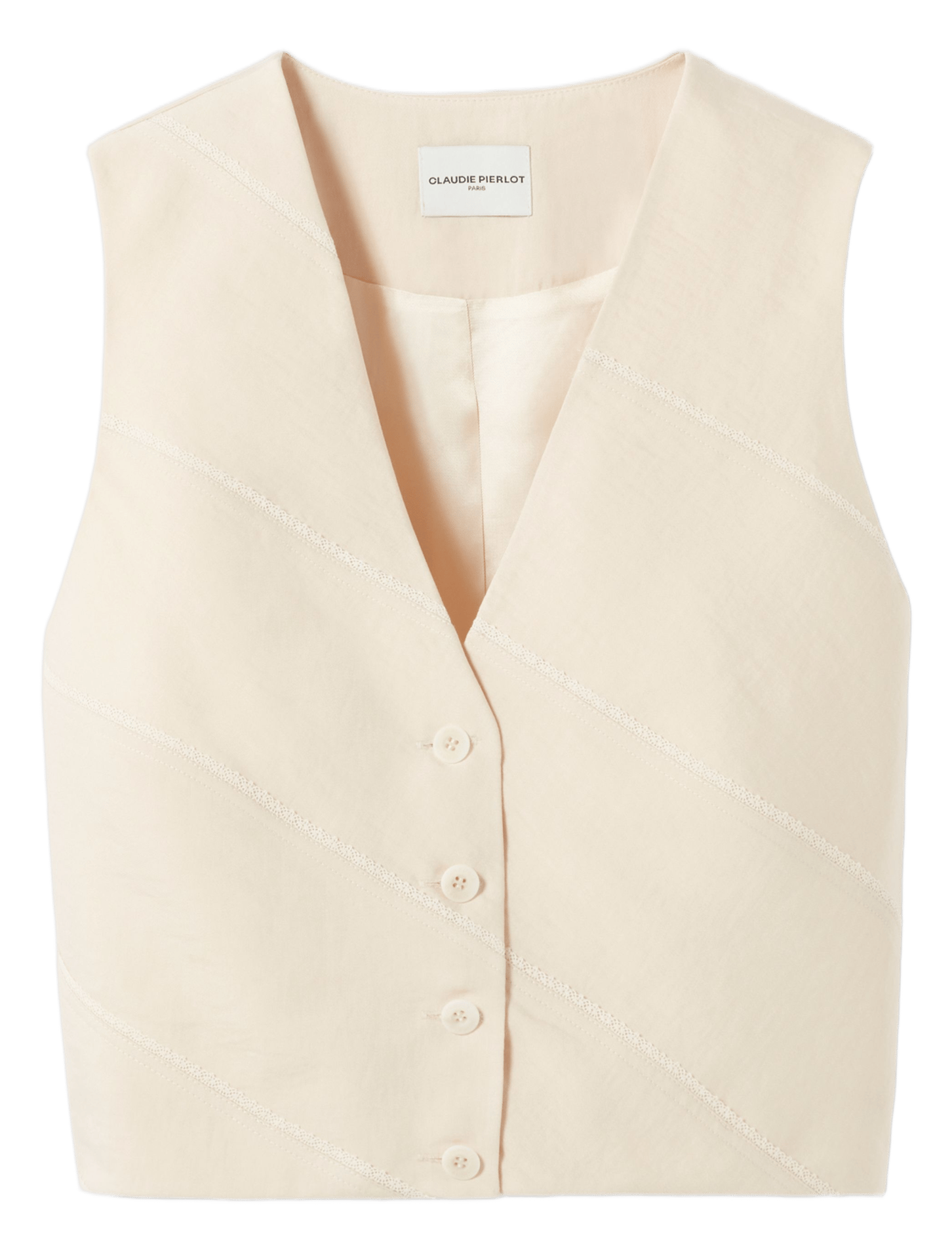 Veste col V  CLAUDIE PIERLOT Beige