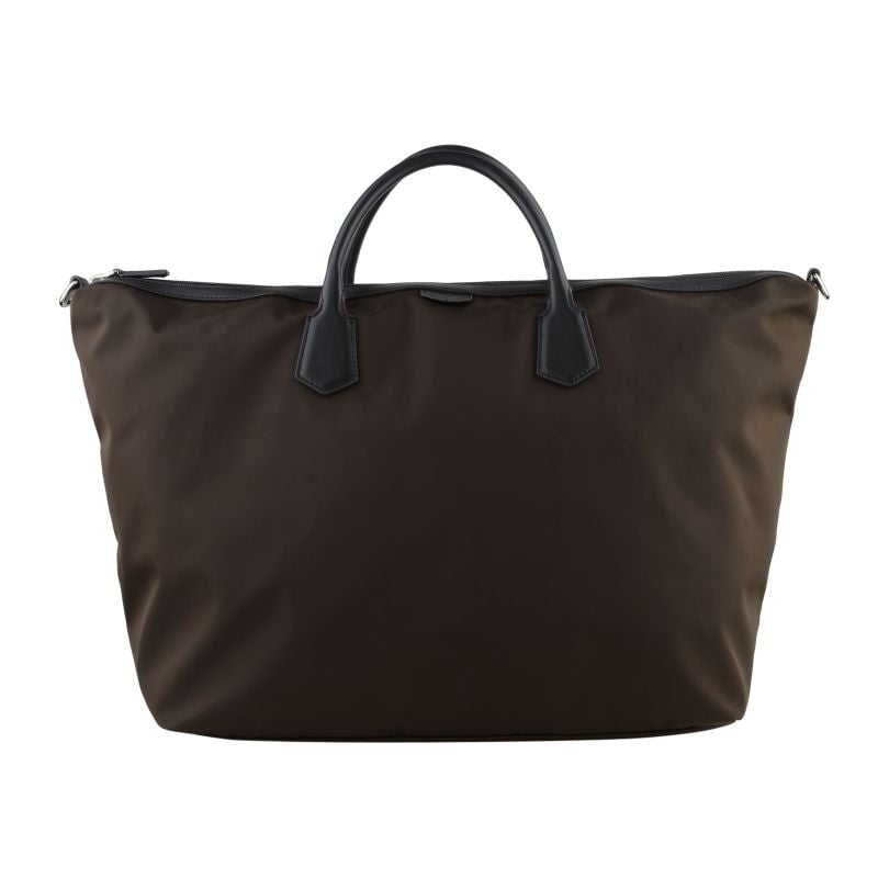 Canvas and leather travel bag Brown