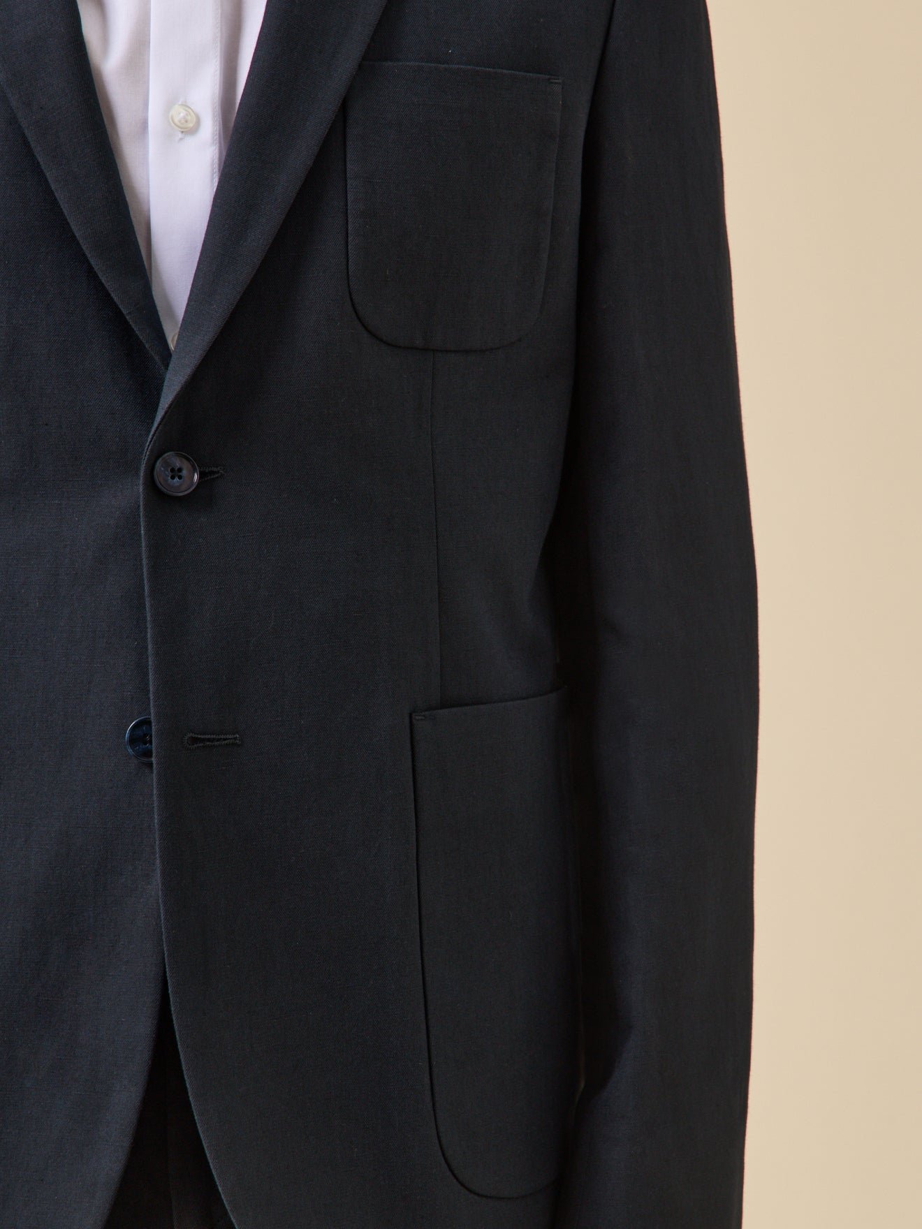 Cotton and linen suit jacket CYRILLUS Blue